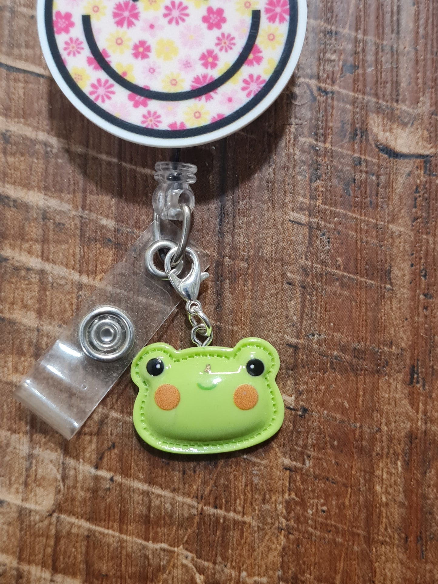 Frog ~ ID Badge Reel Charm ~ Custom Made Charms ~ Badge Buddy ~ Badge Accessories ~ ID Badge Charm ~ Work Badge Charm