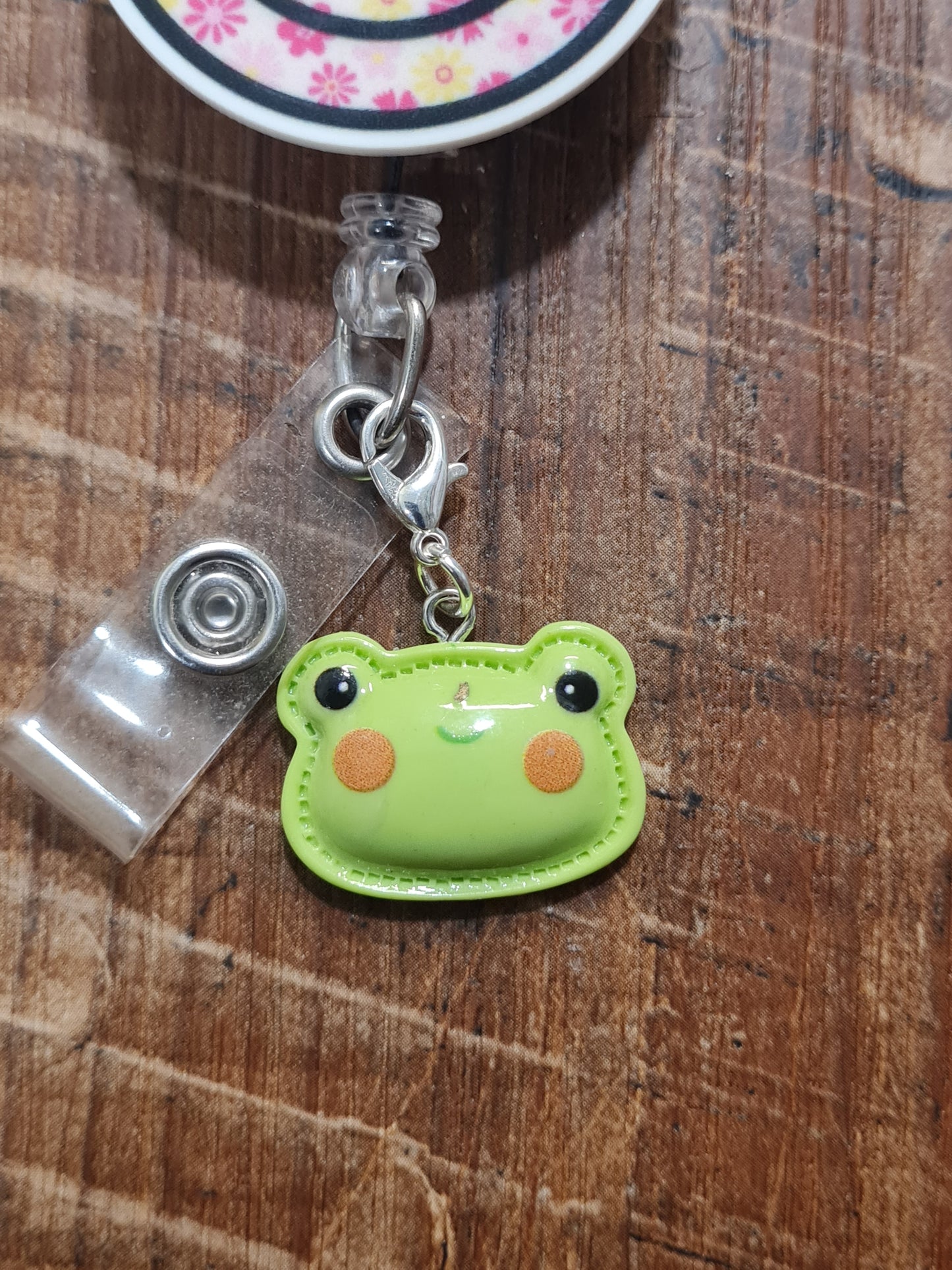 Frog ~ ID Badge Reel Charm ~ Custom Made Charms ~ Badge Buddy ~ Badge Accessories ~ ID Badge Charm ~ Work Badge Charm