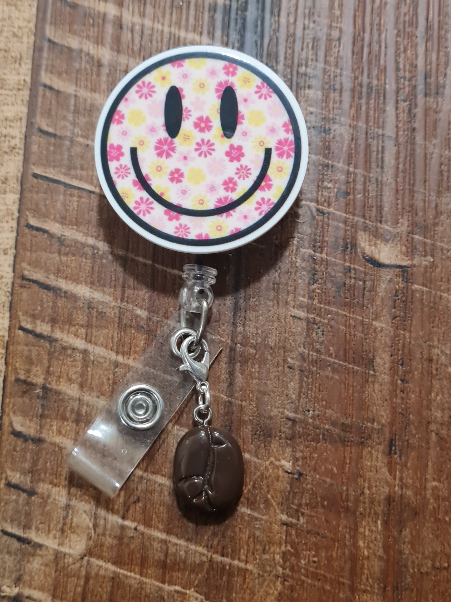 Coffee Bean ~ ID Badge Reel Charm ~ Custom Made Charms ~ Badge Buddy ~ Badge Accessories ~ Coffee Charm ~ Work Badge Charm ~Secret Santa