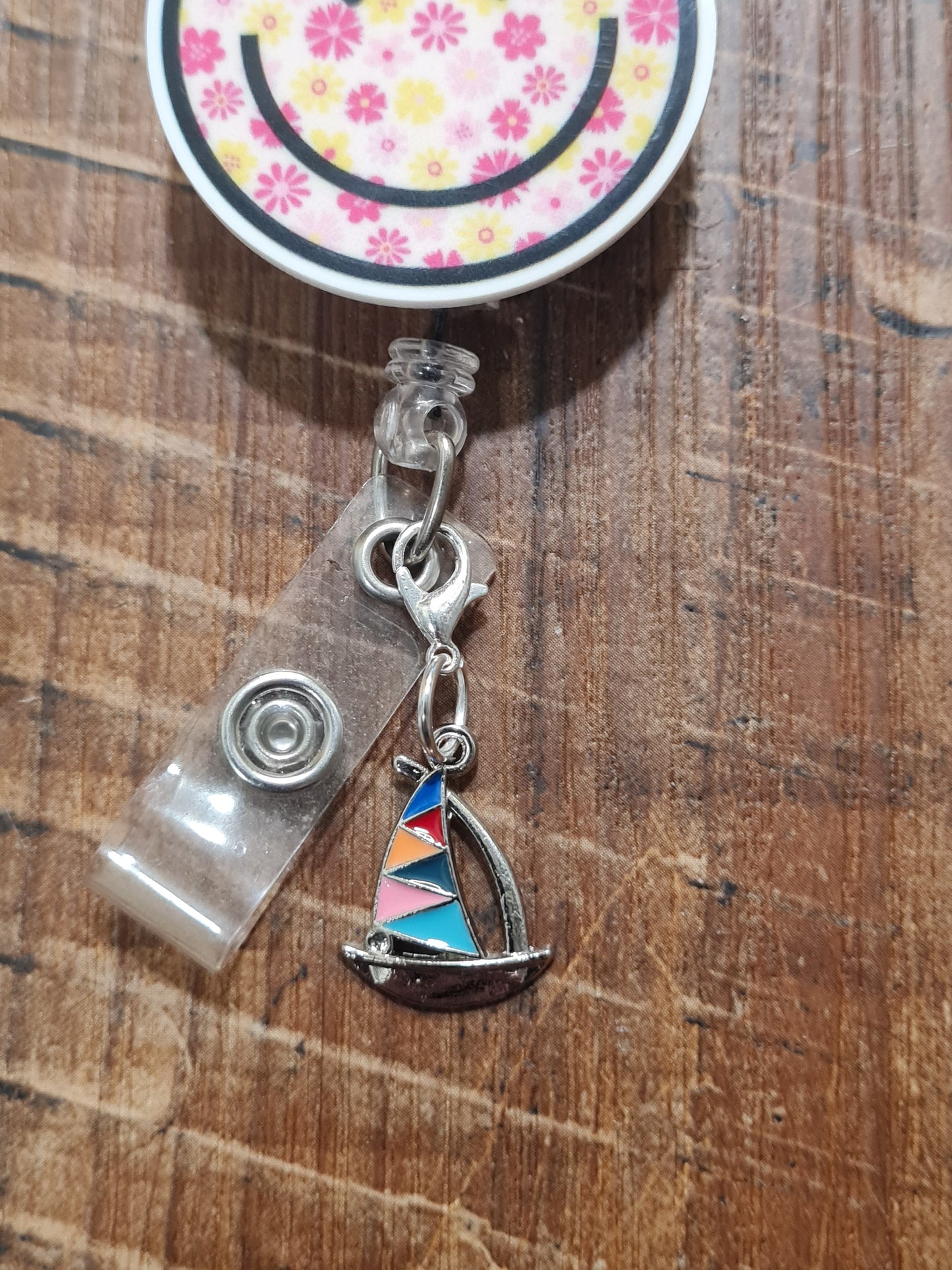 Sailboat Charm ~ ID Badge Reel Charm ~ Custom Made Charms ~ Badge Buddy ~ Badge Accessories ~ Boat Charm ~ Badge Charm ~ Boat
