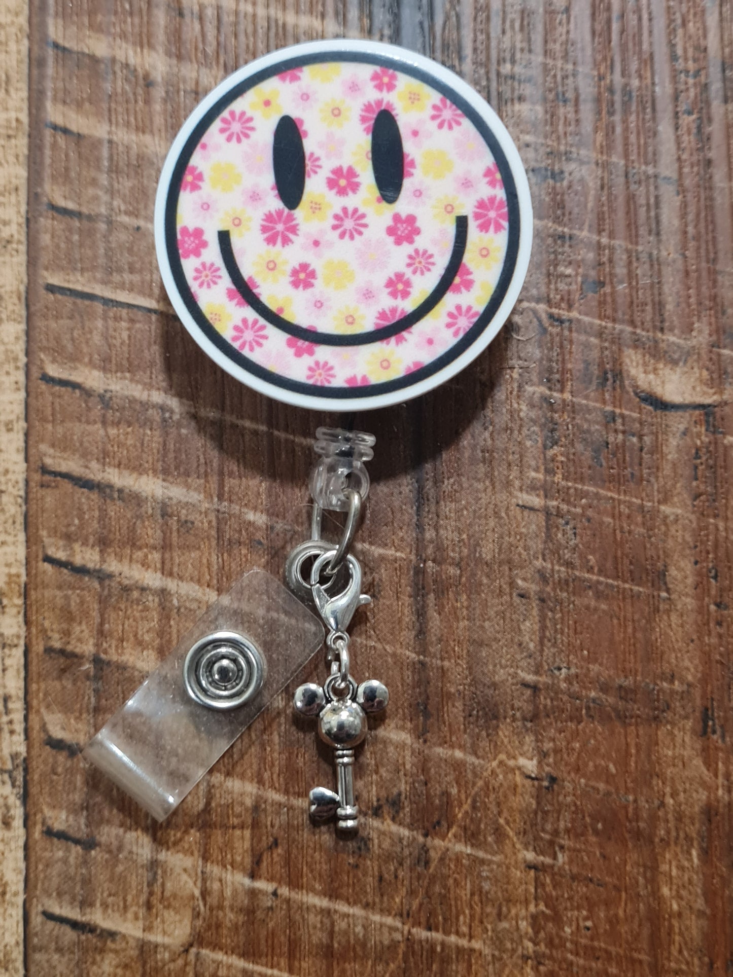Key To Disney ~ ID Badge Reel Charm ~ Custom Made Charms ~ Mickey Mouse ~ Badge Buddy ~ Badge Accessories