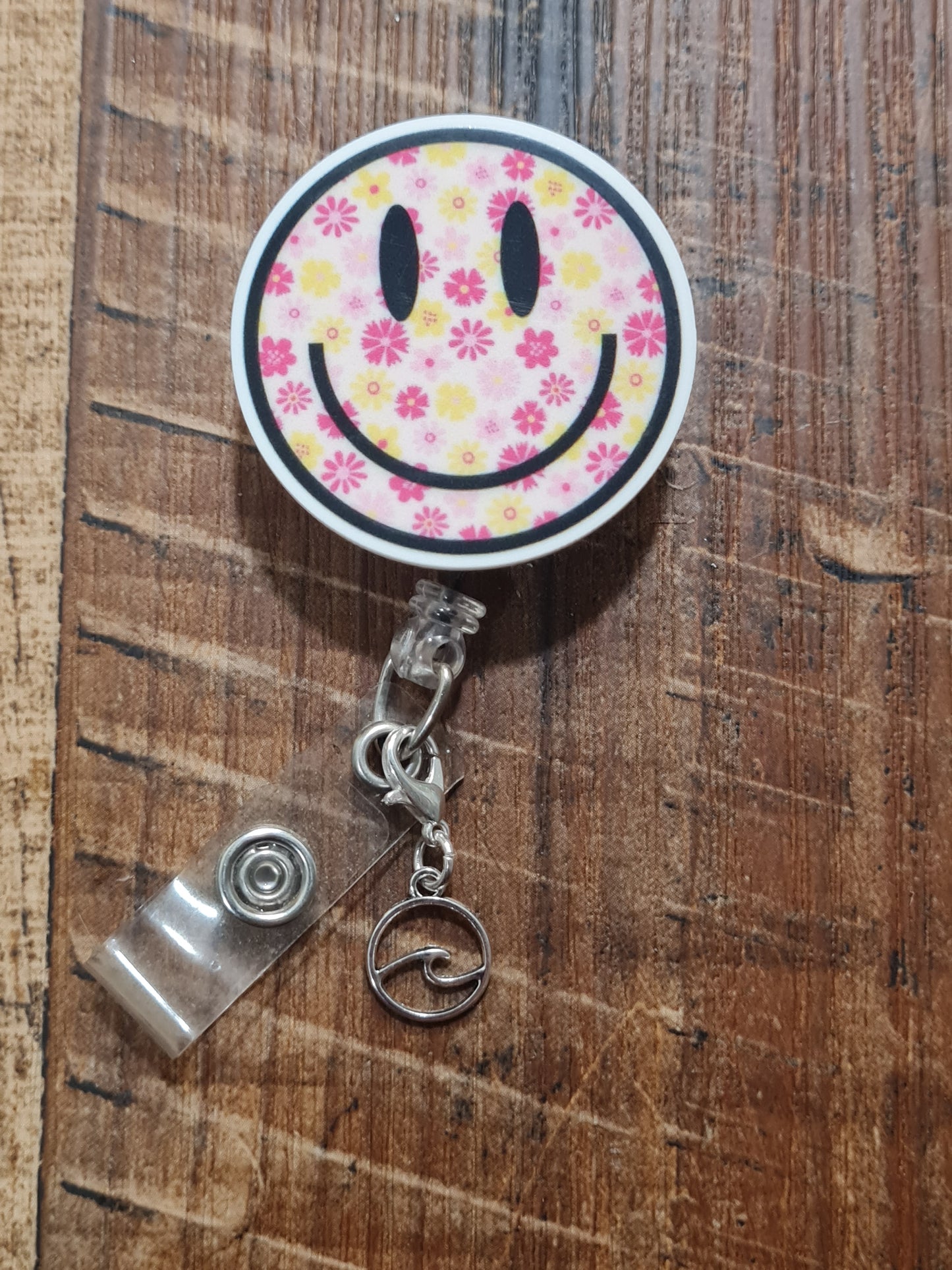 Ocean Wave ~ ID Badge Reel Charm ~ Custom Made Charms  ~ Badge Buddy ~ Badge Accessories ~ Pure Life ~ Badge Charm ~ Ocean ~ Summer Charm