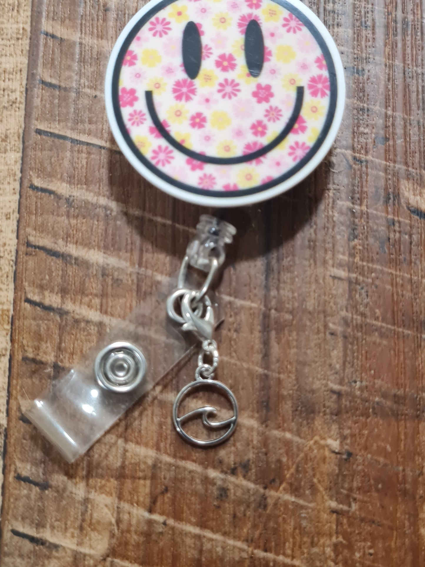 Ocean Wave ~ ID Badge Reel Charm ~ Custom Made Charms  ~ Badge Buddy ~ Badge Accessories ~ Pure Life ~ Badge Charm ~ Ocean ~ Summer Charm