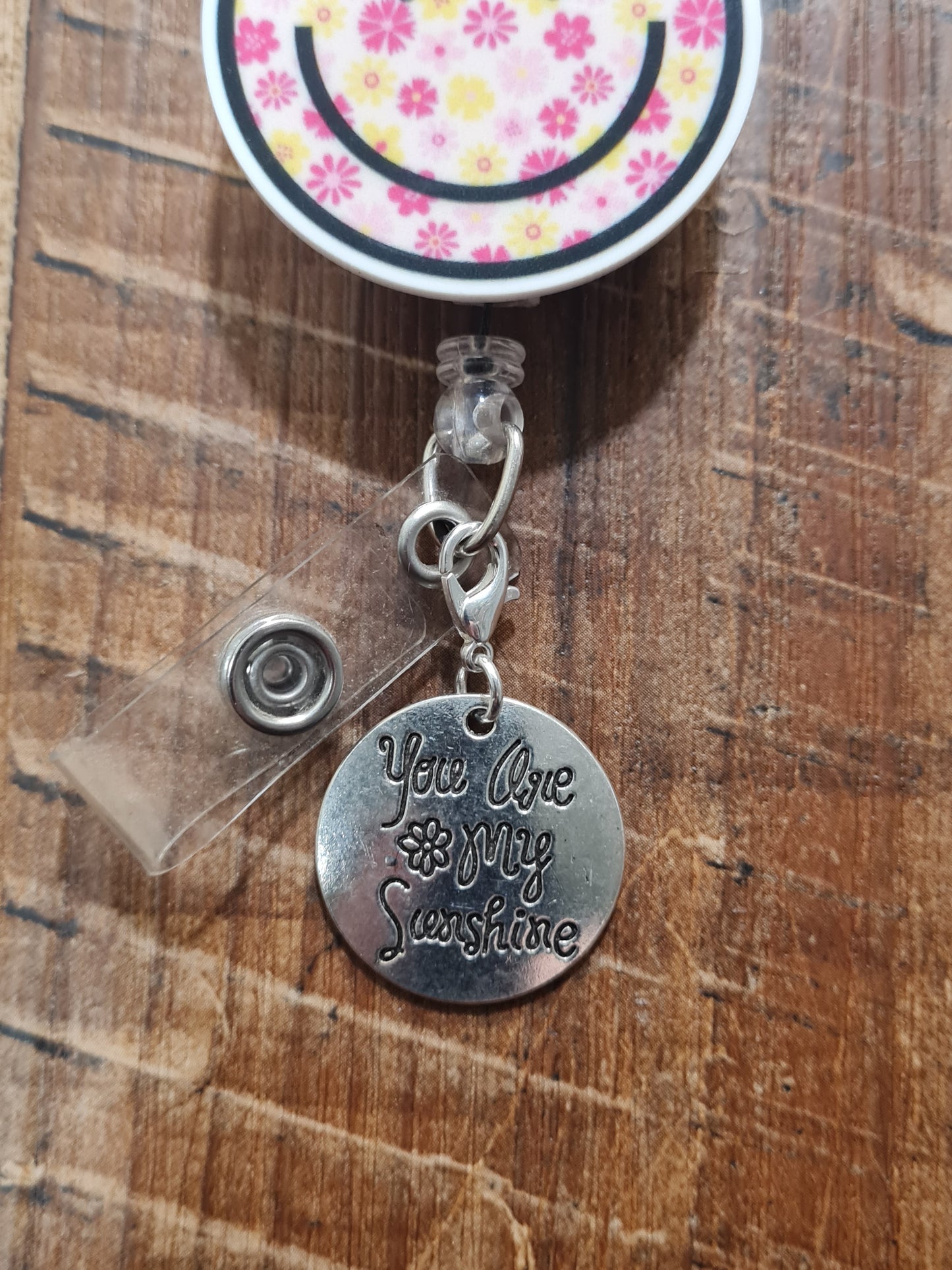 You Are My Sunshine ~ ID Badge Reel Charm ~ Custom Made Charms ~ Badge Buddy ~ Badge Accessories ~ Badge Charm ~ Sunshine Charm