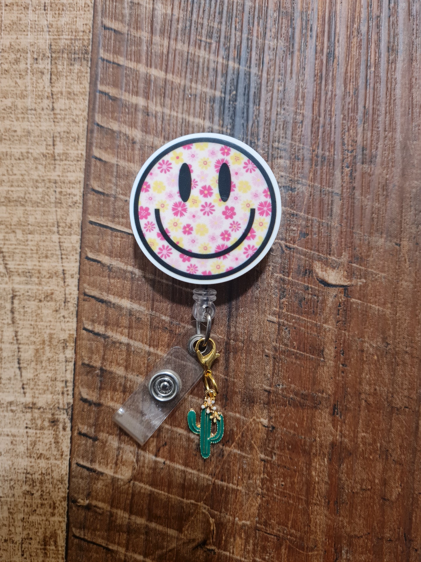 Cactus ~ ID Badge Reel Charm ~ Custom Made Charms  ~ Badge Buddy ~ Badge Accessories ~ Prickly ~ Badge Charm ~ Desert Flower