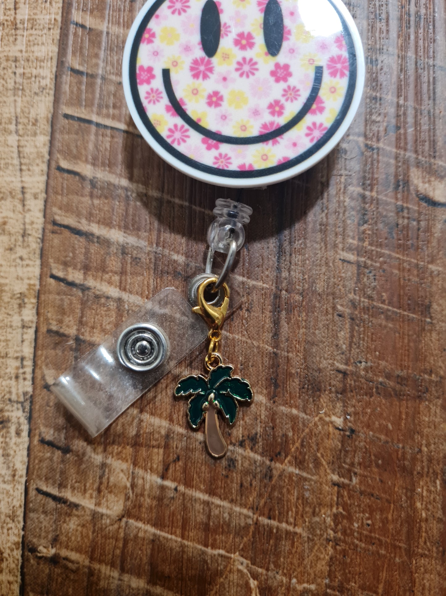 Palm Tree  ~ ID Badge Reel Charm ~ Custom Made Charms ~ Badge Buddy ~ Badge Accessories ~ Beach Dreaming