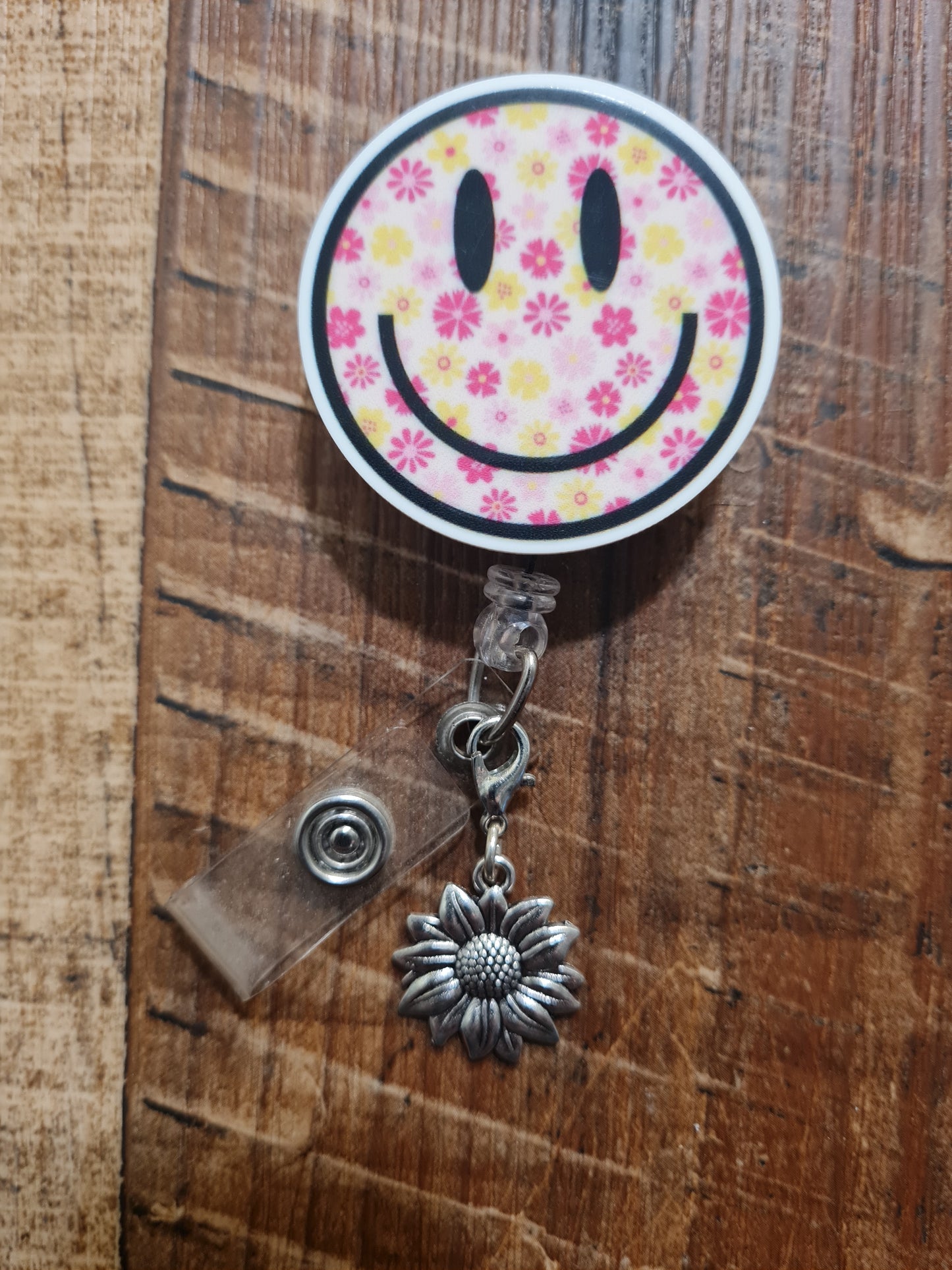 Sunflower Charm ~ ID Badge Reel Charm ~ Custom Made Charms ~ Badge Buddy ~ Badge Accessories ~ Sunflower Charm ~  Sunflower ID Badge Charm ~ Sunflower ID Badge Reel Charm - Cute Floral Lanyard Flair for Nurses, Teachers, and Medical Professionals