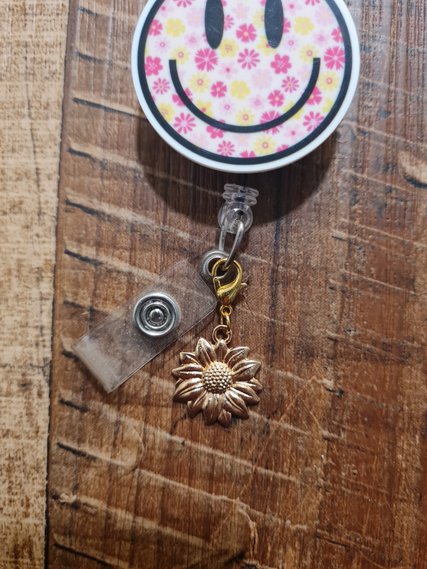 Sunflower Charm ~ ID Badge Reel Charm ~ Custom Made Charms ~ Badge Buddy ~ Badge Accessories ~ Sunflower Charm ~  Sunflower ID Badge Charm ~ Sunflower ID Badge Reel Charm - Cute Floral Lanyard Flair for Nurses, Teachers, and Medical Professionals