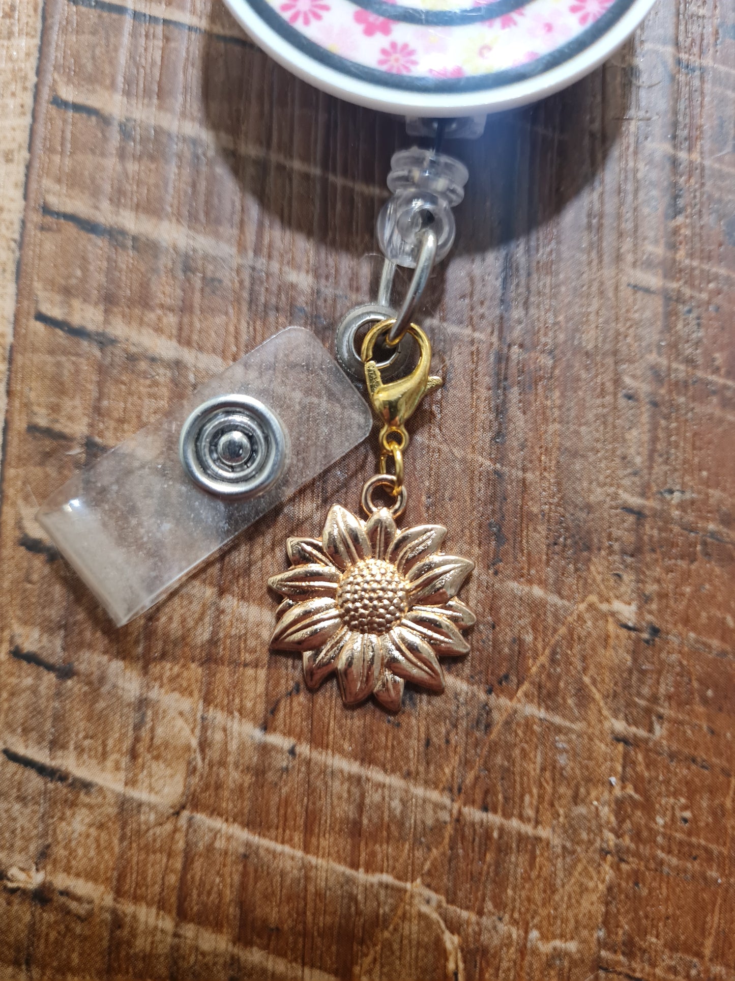 Sunflower Charm ~ ID Badge Reel Charm ~ Custom Made Charms ~ Badge Buddy ~ Badge Accessories ~ Sunflower Charm ~  Sunflower ID Badge Charm ~ Sunflower ID Badge Reel Charm - Cute Floral Lanyard Flair for Nurses, Teachers, and Medical Professionals