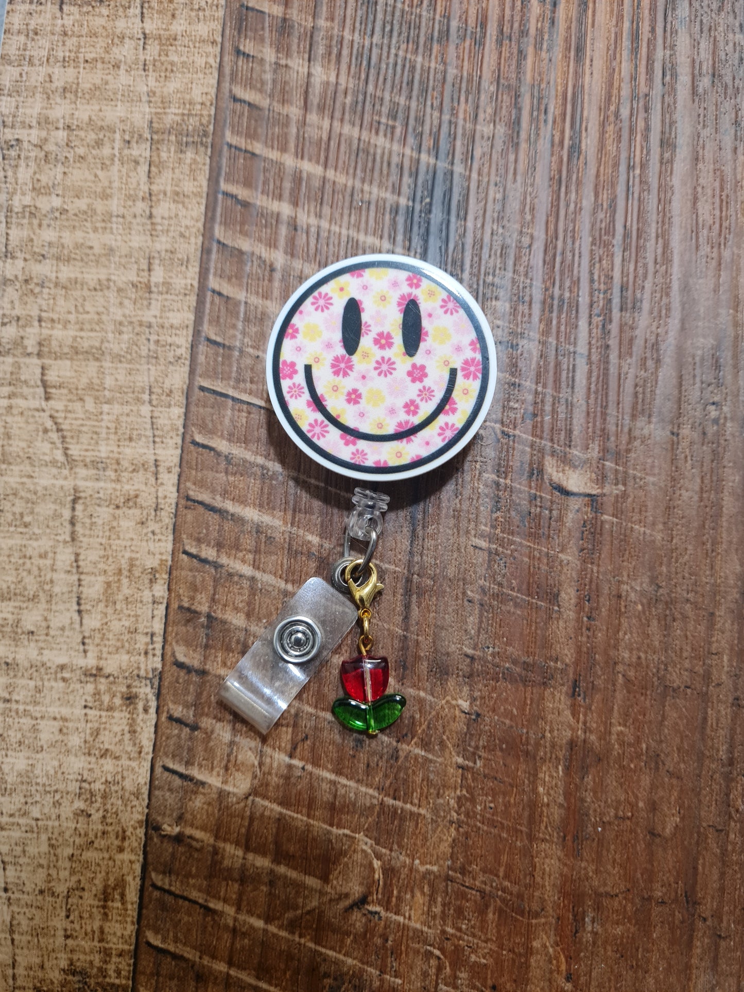 Tulip ~ ID Badge Reel Charm ~ Custom Made Charms ~ Gardener ~ Badge Buddy ~ Badge Accessories