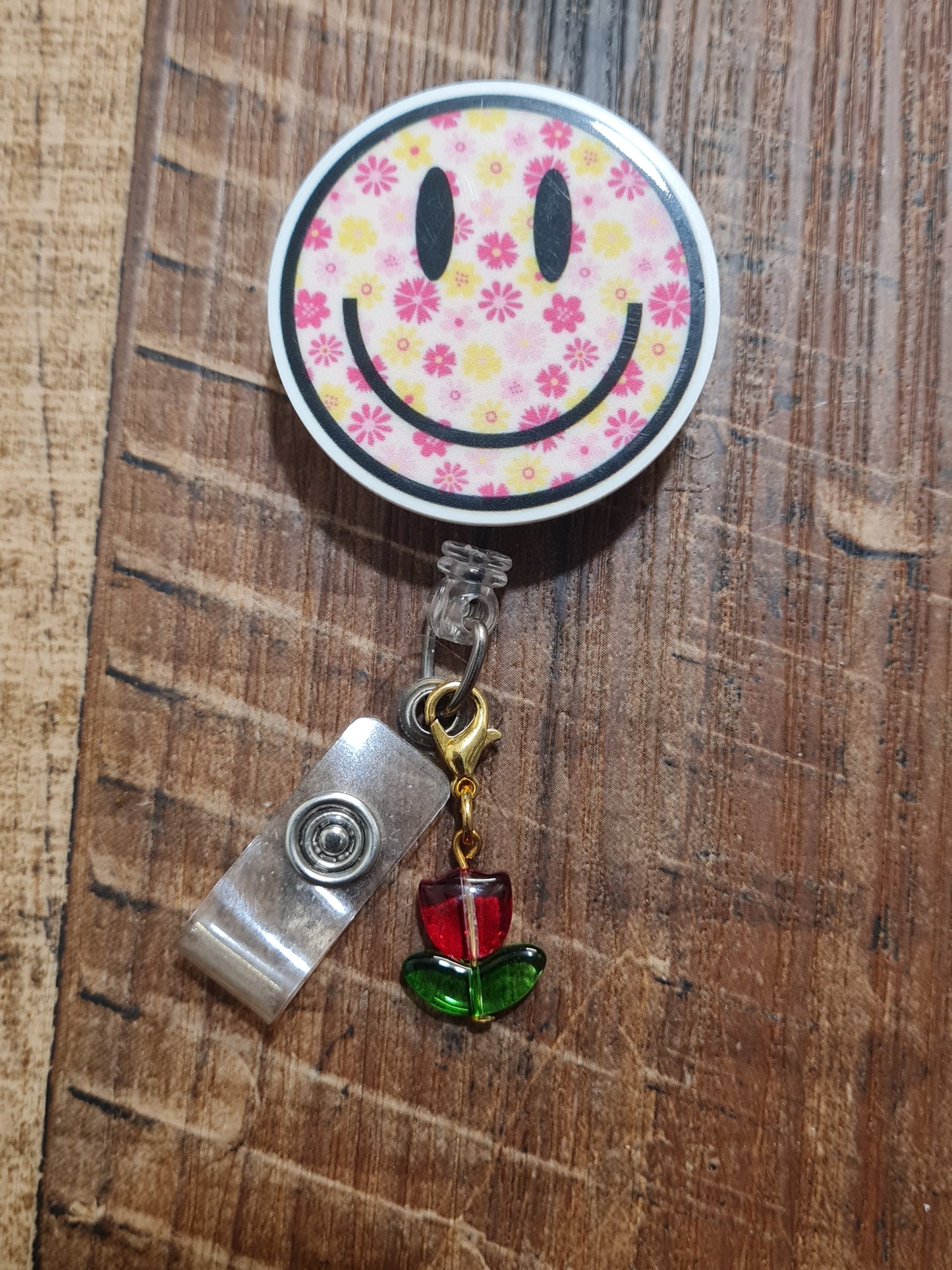 Tulip ~ ID Badge Reel Charm ~ Custom Made Charms ~ Gardener ~ Badge Buddy ~ Badge Accessories