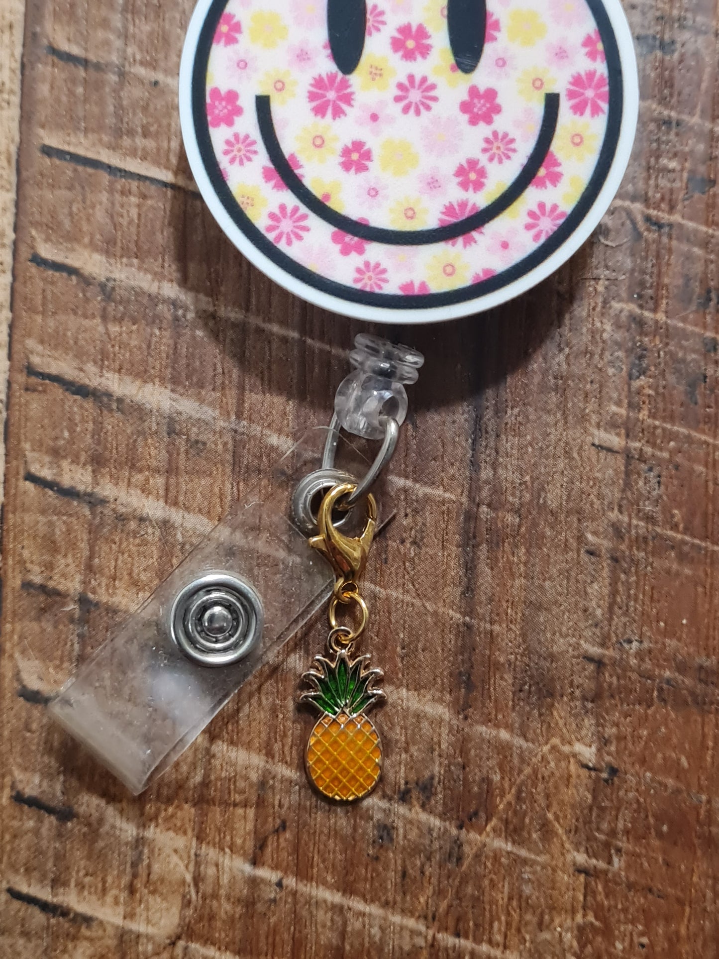 Pineapple ~ ID Badge Reel Charm ~ Custom Made Charms ~ Badge Buddy ~ Badge Accessories ~ Badge Charm ~Stand Tall Charm