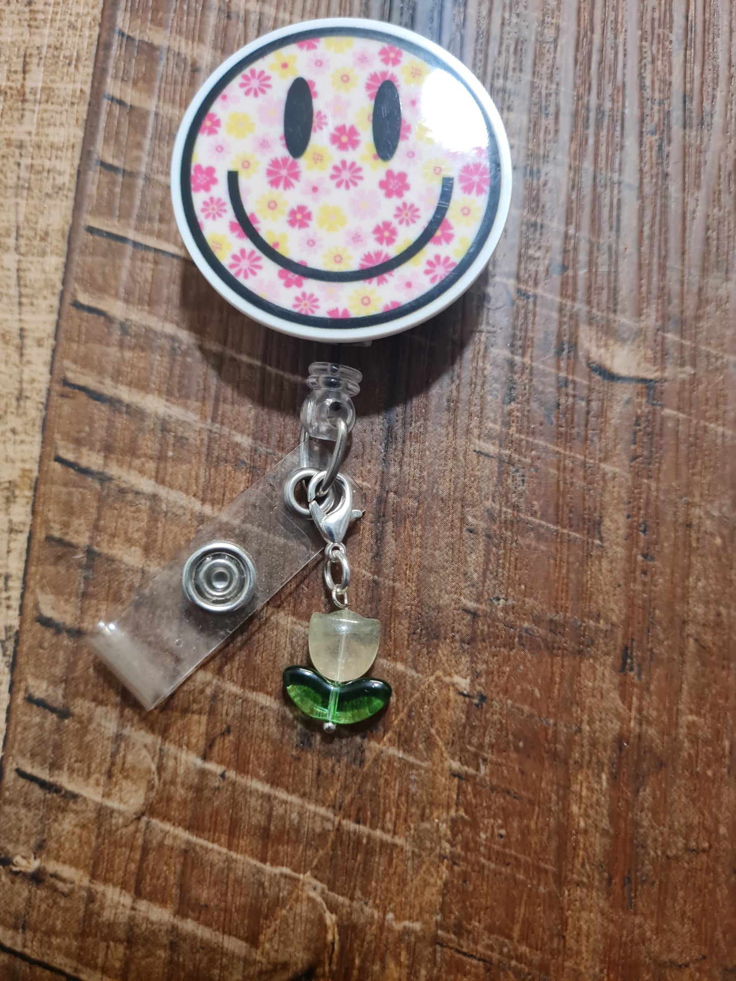 Tulip ~ ID Badge Reel Charm ~ Custom Made Charms ~ Gardener ~ Badge Buddy ~ Badge Accessories