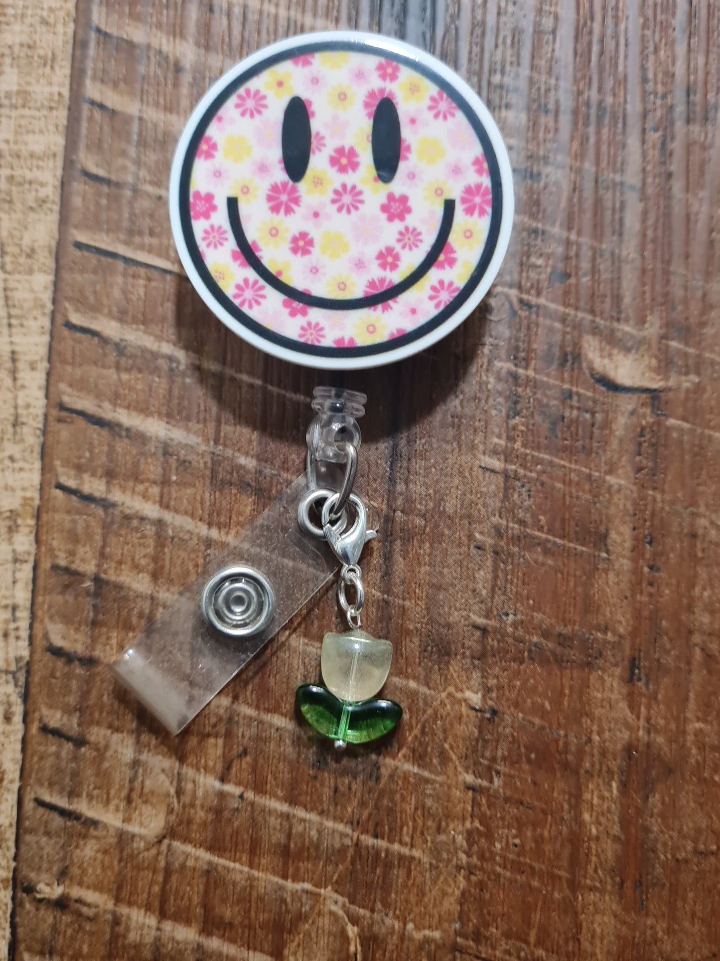 Tulip ~ ID Badge Reel Charm ~ Custom Made Charms ~ Gardener ~ Badge Buddy ~ Badge Accessories