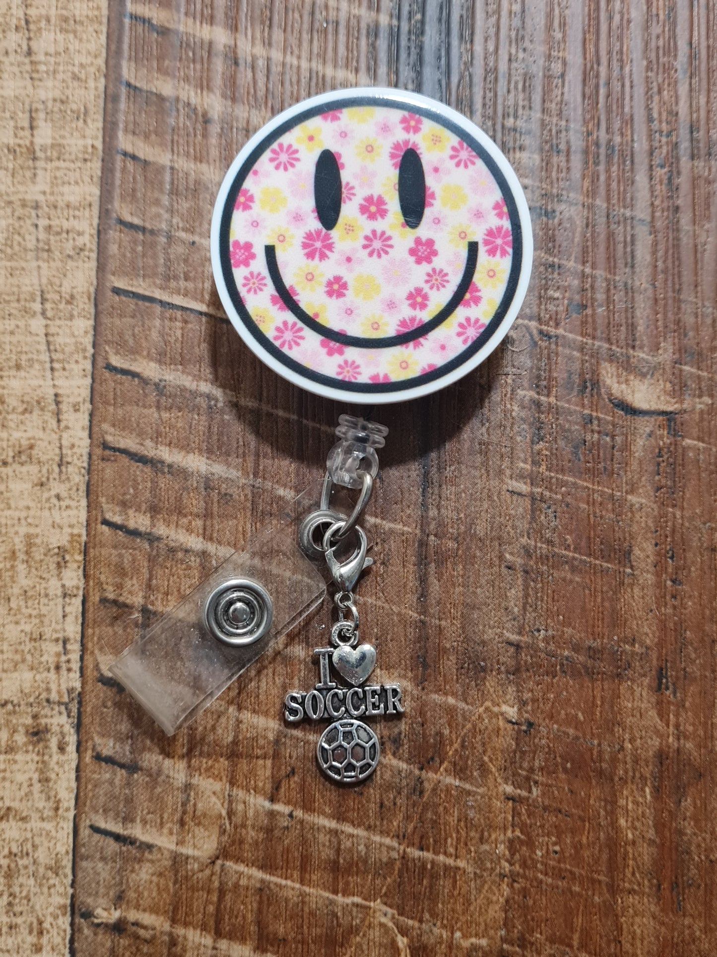 I love Baseball ~ ID Badge Reel Charm ~ Custom Made Charms ~ Volleyball ~ Football ~ Softball ~ Soccer ~ Badge Buddy ~ Badge Accessories