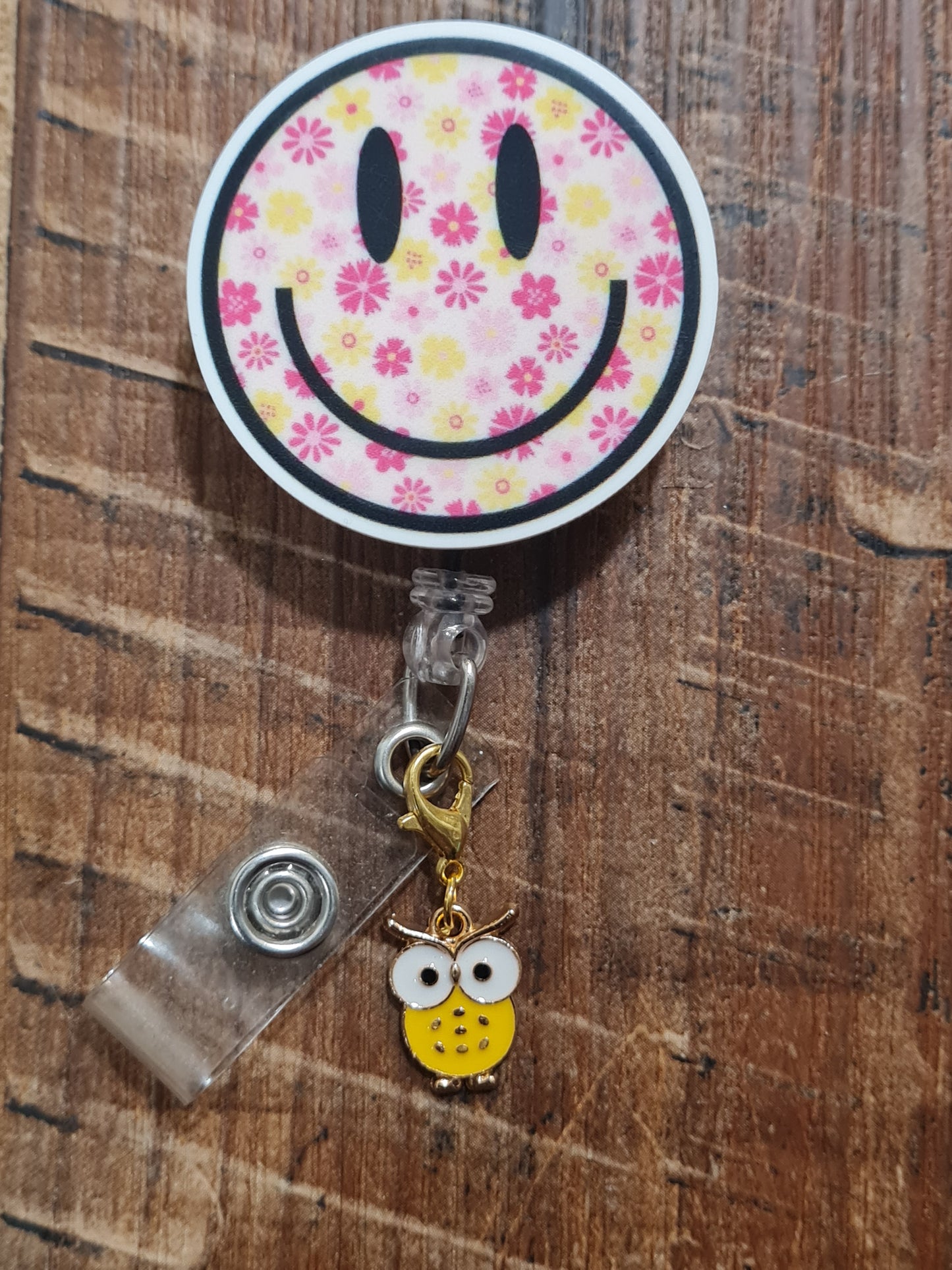 Colorful Owl Charm ~ ID Badge Reel Charm ~ Custom Made Charms ~ Badge Buddy ~ Badge Accessories ~ Cute Owl ~ Owl Charm ~ Work Badge Charm ~ Wise Owl ID Badge Reel Charm - Cute Bird Lanyard Flair for Nurses, Teachers, and Night Shift Staff