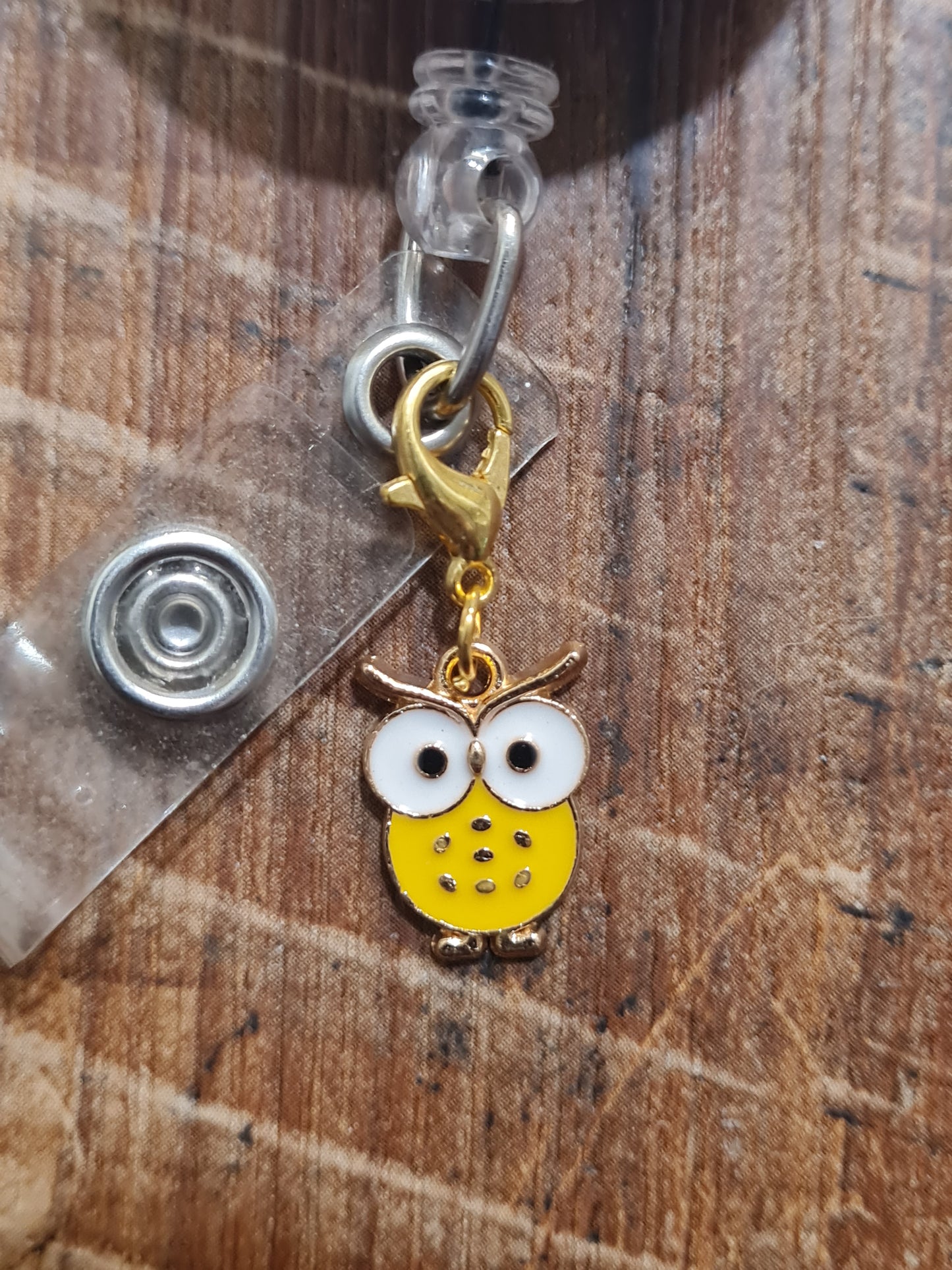 Colorful Owl Charm ~ ID Badge Reel Charm ~ Custom Made Charms ~ Badge Buddy ~ Badge Accessories ~ Cute Owl ~ Owl Charm ~ Work Badge Charm ~ Wise Owl ID Badge Reel Charm - Cute Bird Lanyard Flair for Nurses, Teachers, and Night Shift Staff