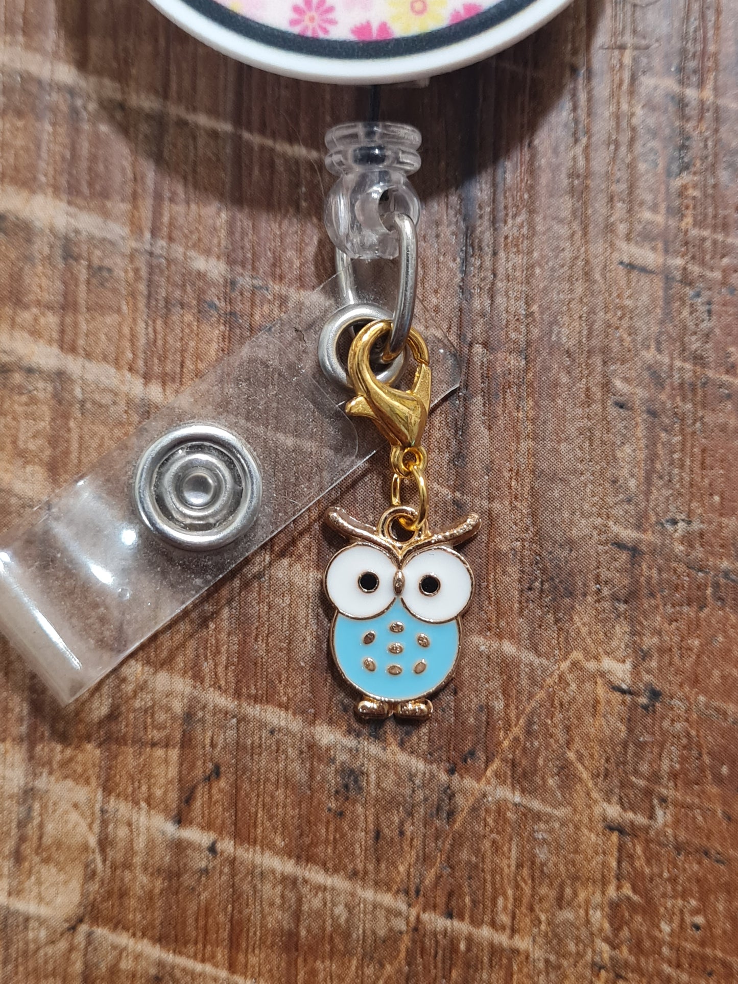 Colorful Owl Charm ~ ID Badge Reel Charm ~ Custom Made Charms ~ Badge Buddy ~ Badge Accessories ~ Cute Owl ~ Owl Charm ~ Work Badge Charm ~ Wise Owl ID Badge Reel Charm - Cute Bird Lanyard Flair for Nurses, Teachers, and Night Shift Staff