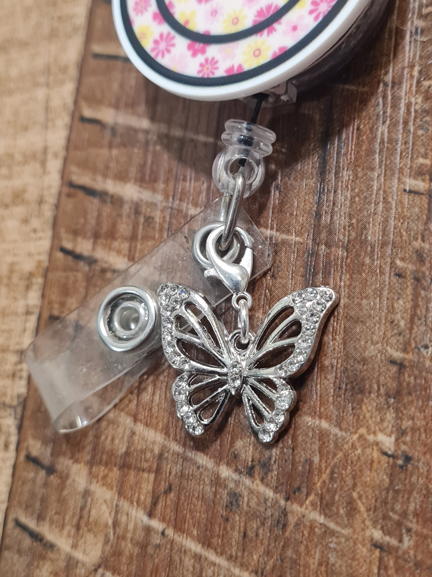 Butterfly ~ ID Badge Reel Charm ~ Custom Made Charms ~ Badge Buddy ~ Badge Accessories ~ Butterflies