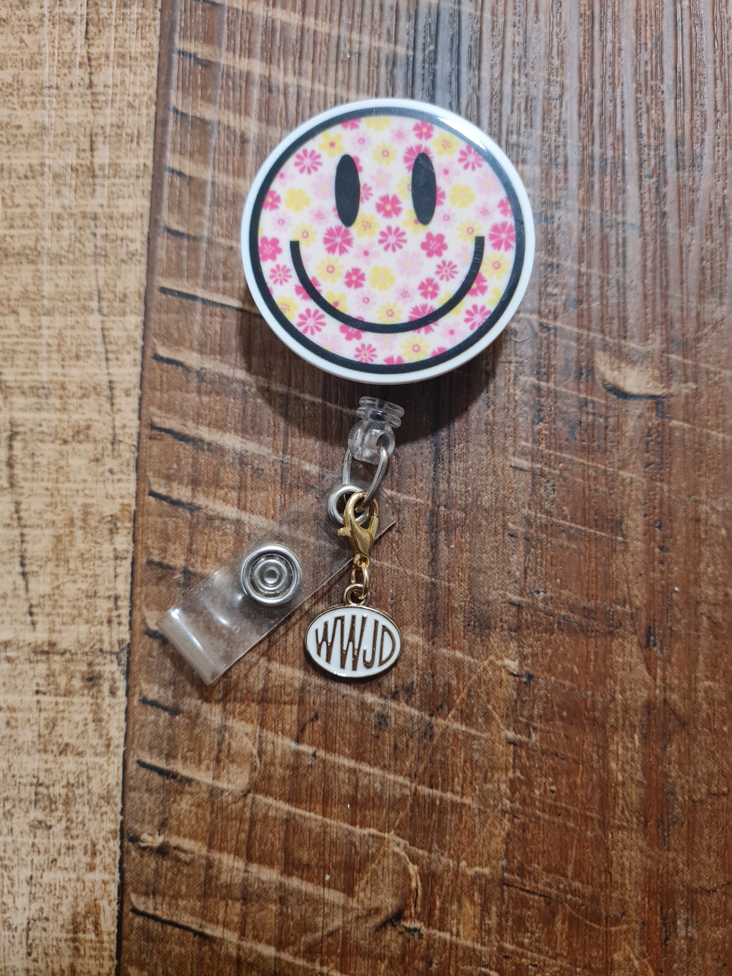 WWJD Badge Charm ~ ID Badge Reel Charm ~ Custom Made Charms ~ Badge Buddy ~ Badge Accessories ~ What Would Jesus Do Charm ~ WWJD Charm