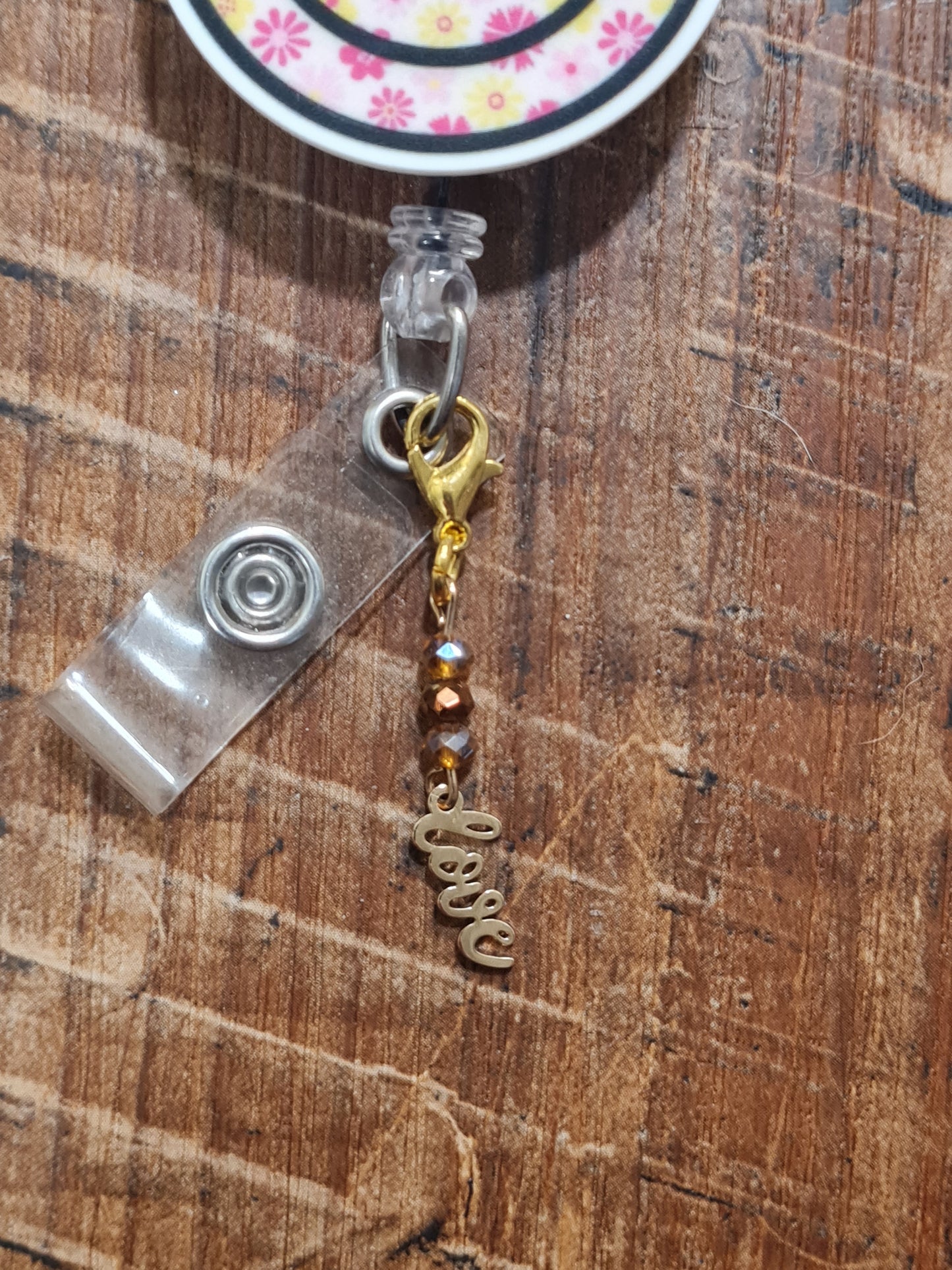 Motivational Charm ~ ID Badge Reel Charm ~ Custom Made Charms ~ Badge Buddy ~ Badge Accessories ~ Fearless ~ Beautiful ~ Shine ~ Love ~ Motivational Word ID Badge Reel Charm - Positive Affirmation Lanyard Flair for Nurses, Teachers, and Social Workers