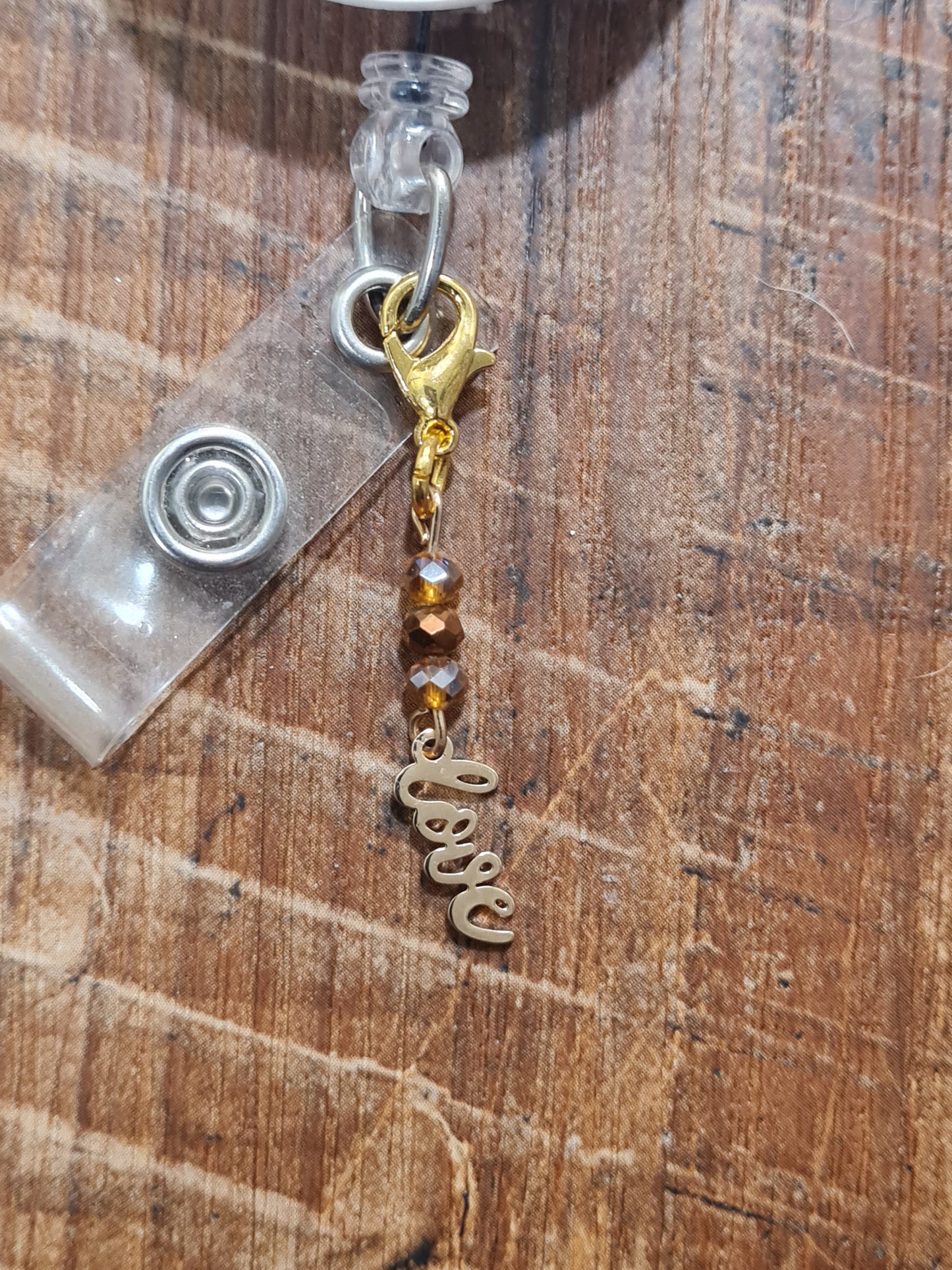 Motivational Charm ~ ID Badge Reel Charm ~ Custom Made Charms ~ Badge Buddy ~ Badge Accessories ~ Fearless ~ Beautiful ~ Shine ~ Love ~ Motivational Word ID Badge Reel Charm - Positive Affirmation Lanyard Flair for Nurses, Teachers, and Social Workers
