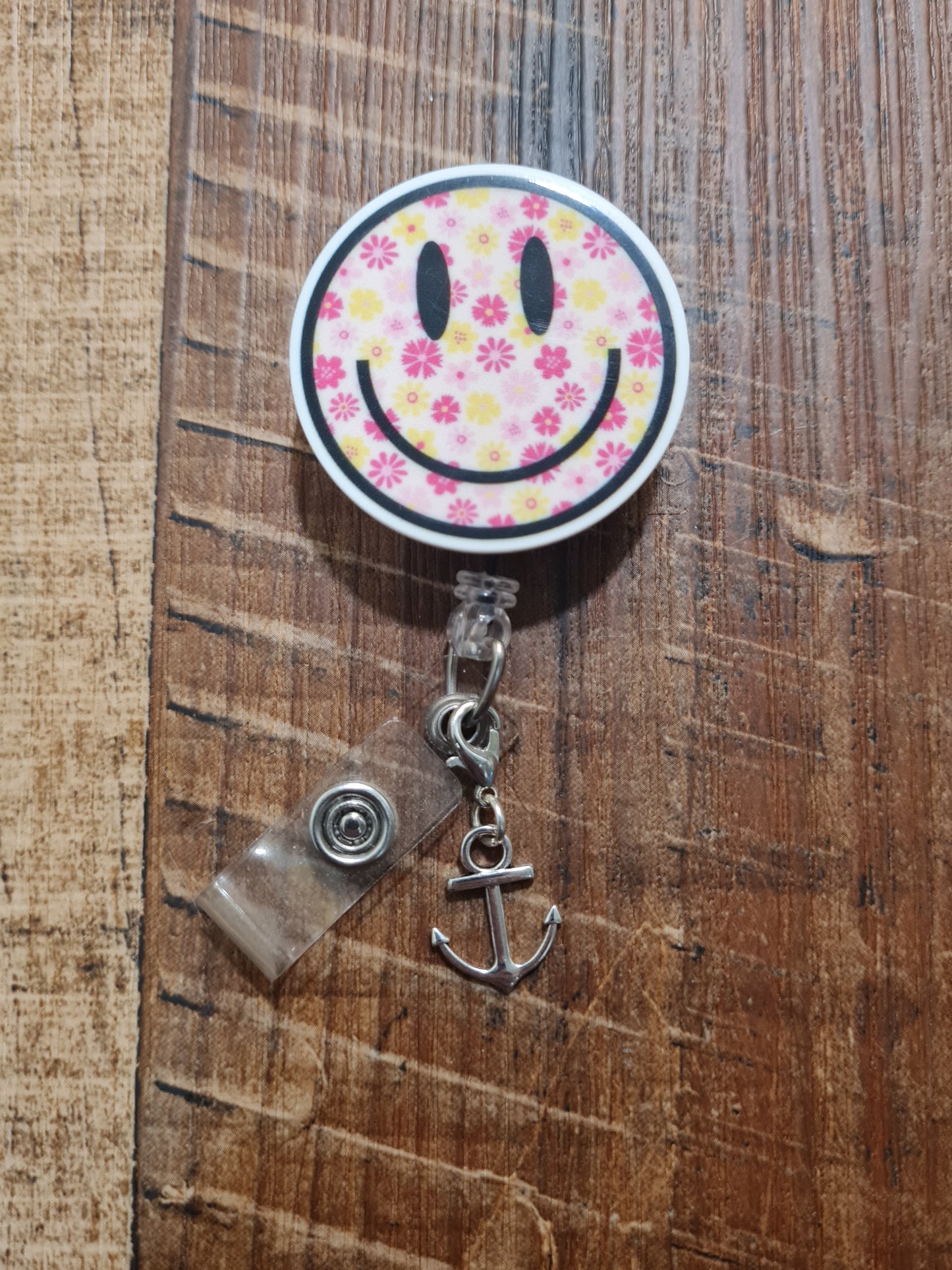 Anchor ~ ID Badge Reel Charm ~ Custom Made Charms ~ Badge Buddy ~ Badge Accessories ` Nautical Anchor ID Badge Reel Charm - Silver Ship Anchor Lanyard Flair for Navy, Coast Guard, and Cruise Staff