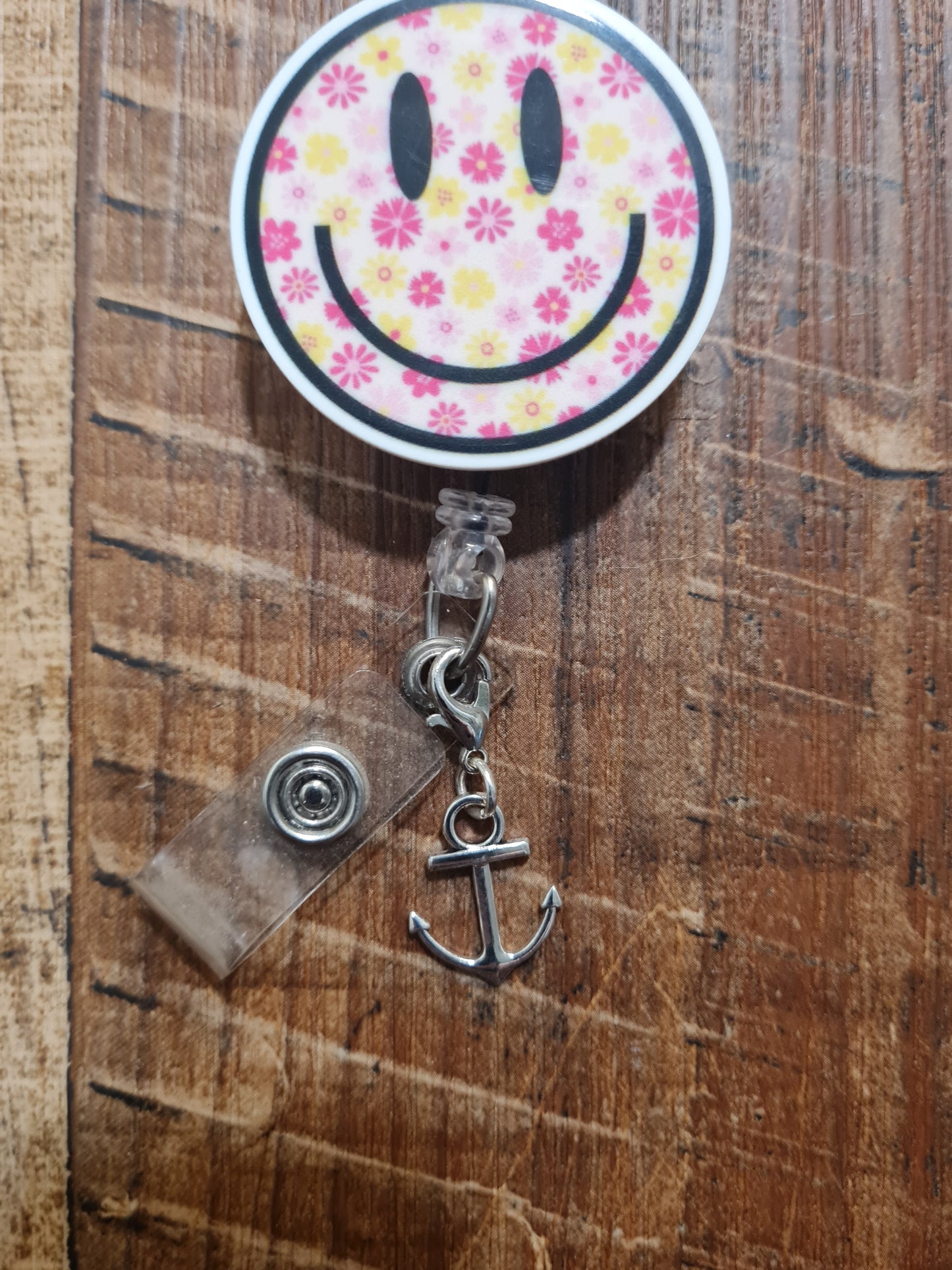 Anchor ~ ID Badge Reel Charm ~ Custom Made Charms ~ Badge Buddy ~ Badge Accessories ` Nautical Anchor ID Badge Reel Charm - Silver Ship Anchor Lanyard Flair for Navy, Coast Guard, and Cruise Staff
