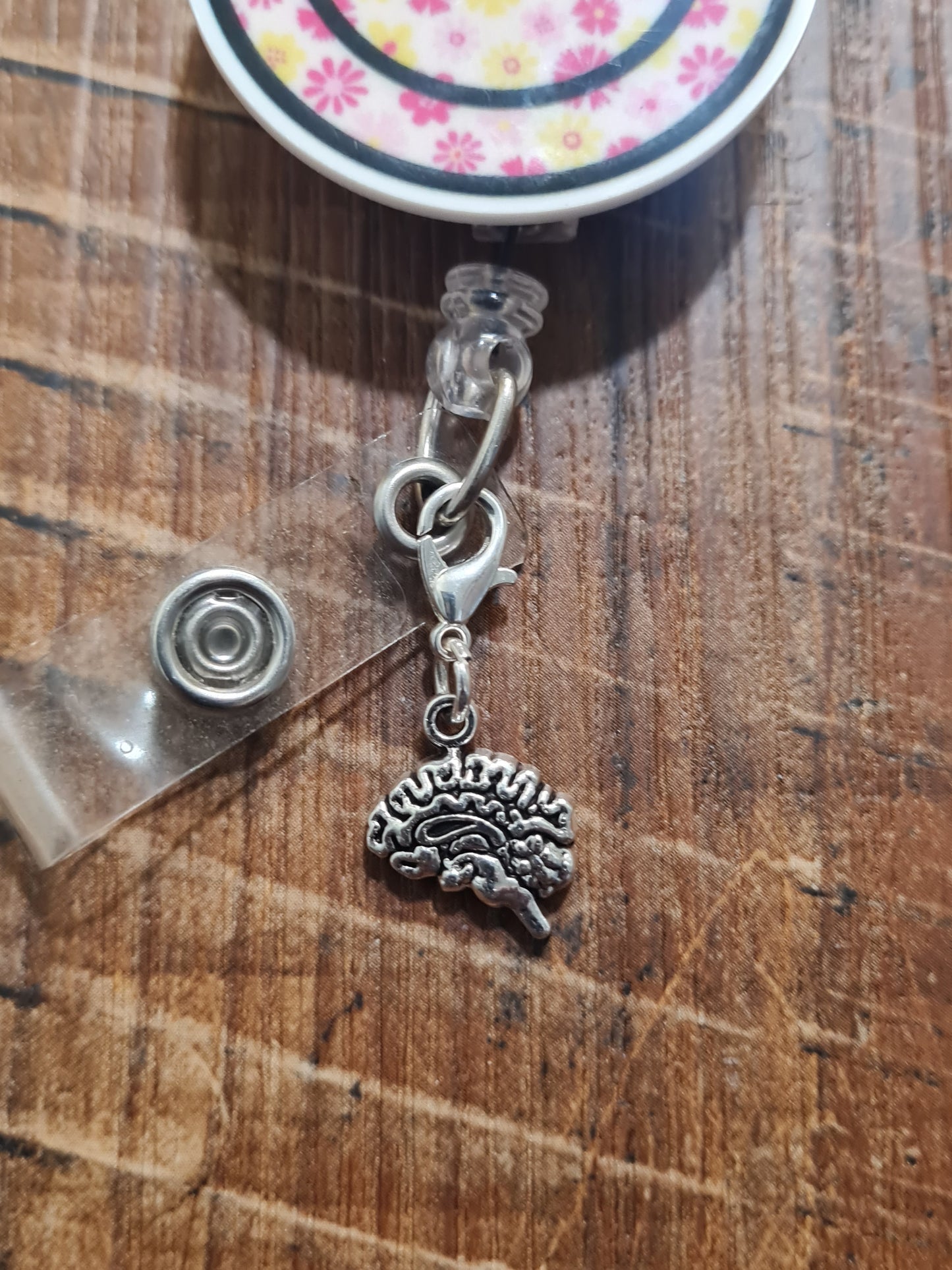 Brain Charm ~ ID Badge Reel Charm ~ Custom Made Charms  ~ Work Badge Charm ~ Neuro Charm ~ Neurology ~ Neurologist ~ Memory Care Charm ~ Brain Anatomy ID Badge Reel Charm - Neurology & Psychology Lanyard Flair for Nurses, Doctors, and SLPs