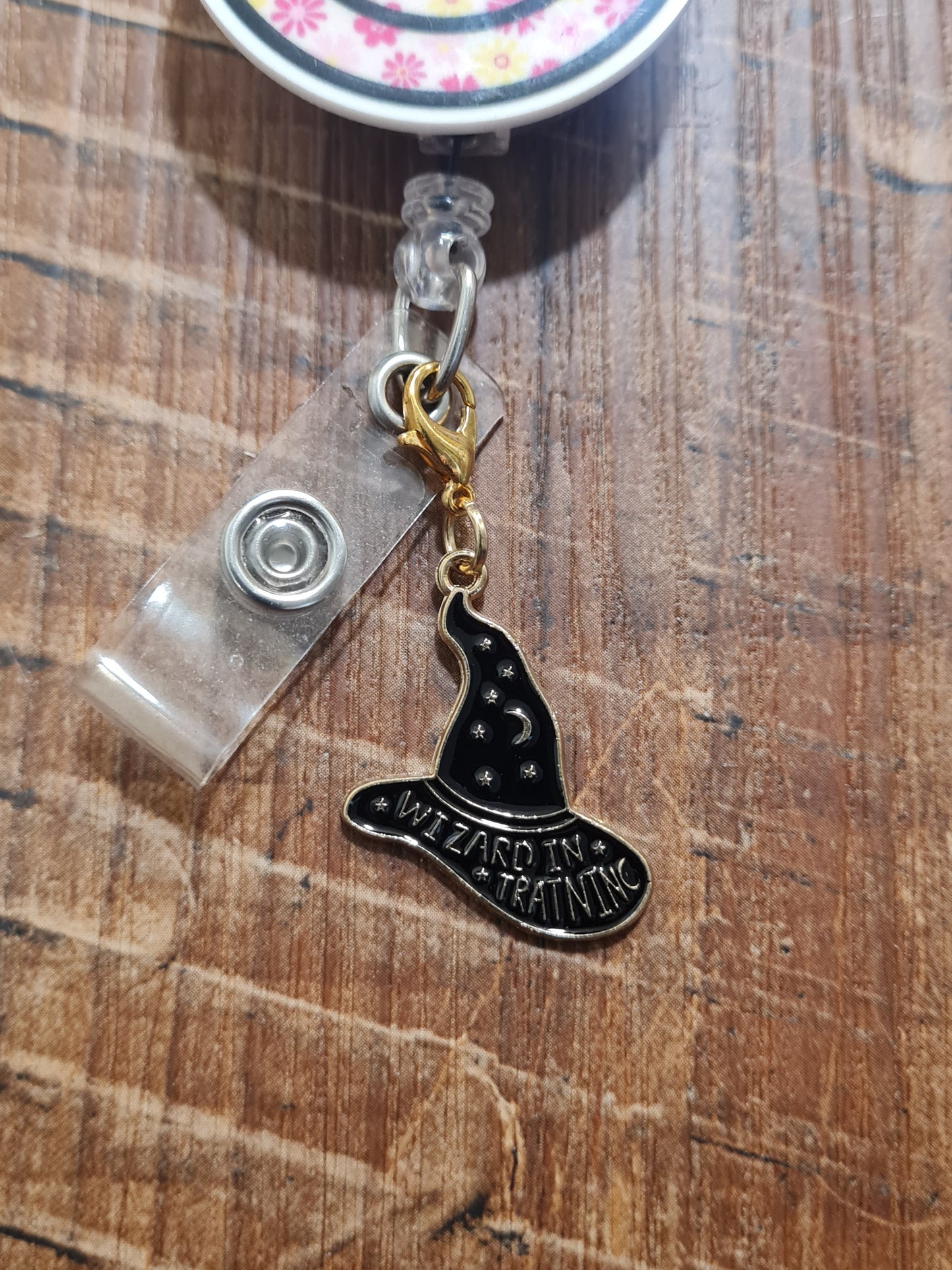 "Wizard in Training" ID Badge Charm - Magic Themed Flair for Student Nurses and Teachers - Witchy Academic Accessory for Grad Students and Interns