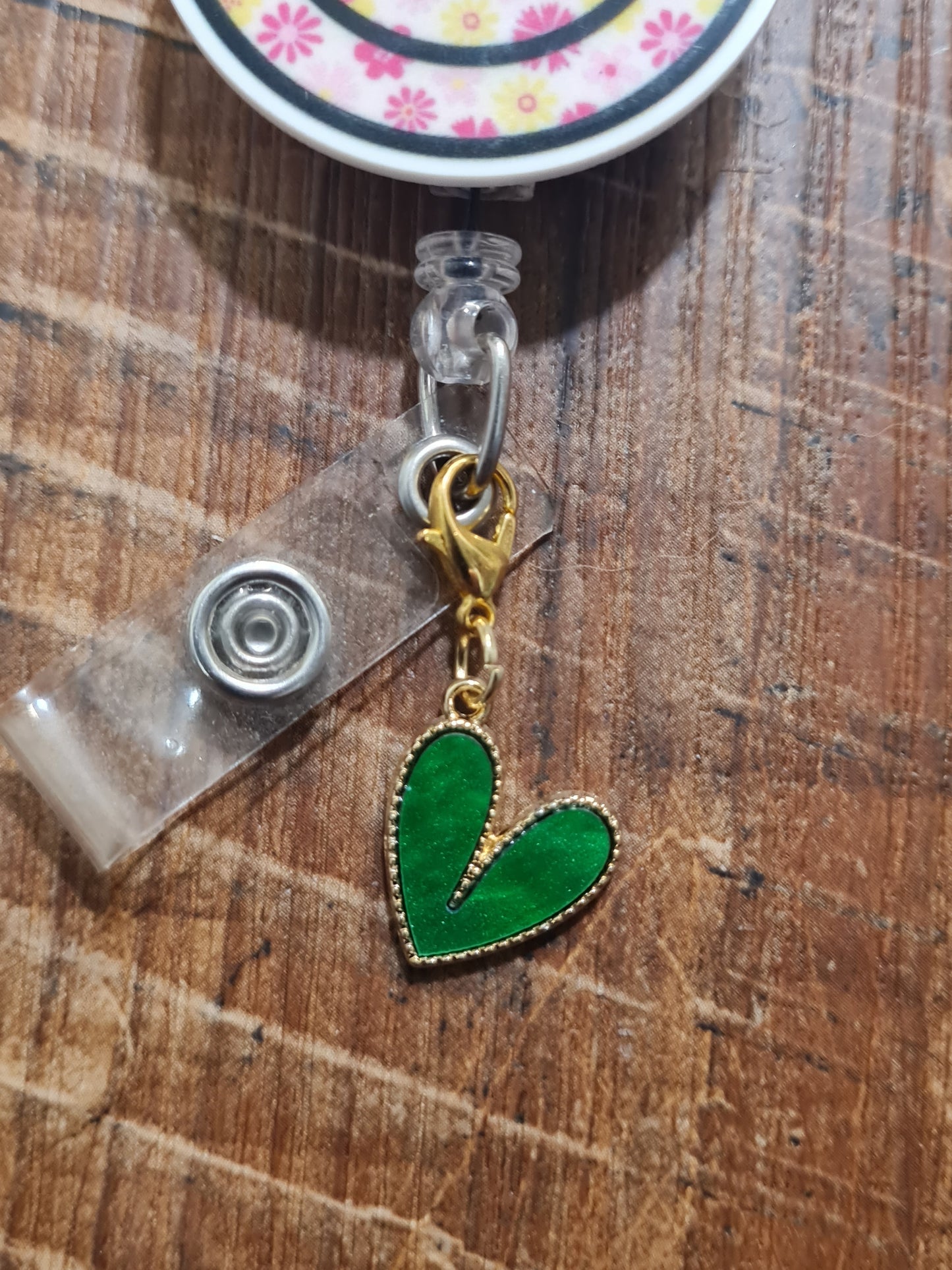 "Sparkle Every Shift" Colorful Glitter Heart Badge Charm - Vibrant Rainbow Heart Flair for Nurses & Teachers - Happy Work Bestie Gift