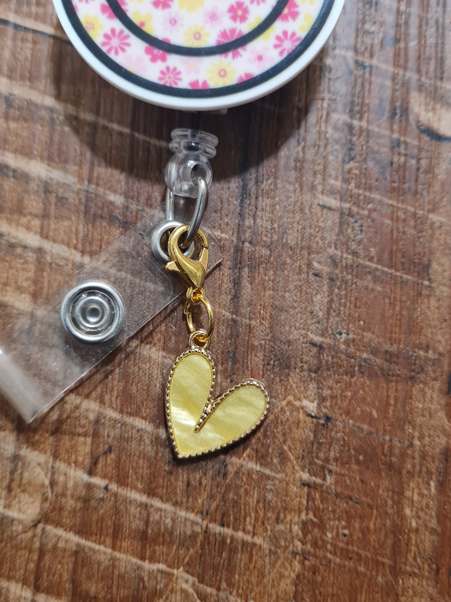 "Sparkle Every Shift" Colorful Glitter Heart Badge Charm - Vibrant Rainbow Heart Flair for Nurses & Teachers - Happy Work Bestie Gift