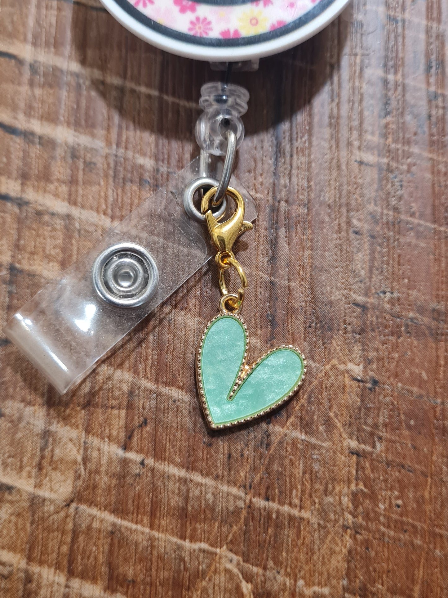 "Sparkle Every Shift" Colorful Glitter Heart Badge Charm - Vibrant Rainbow Heart Flair for Nurses & Teachers - Happy Work Bestie Gift