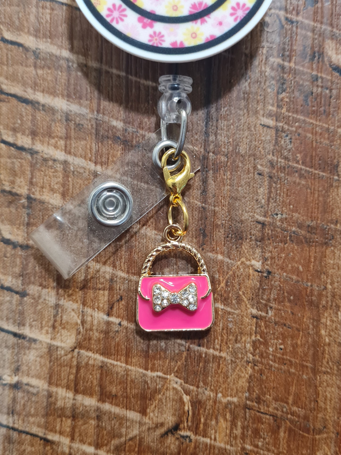 Purse ~ ID Badge Reel Charm ~ Custom Made Charms ~ Badge Buddy ~ Badge Accessories ~ Pocketbook ~ Handbag