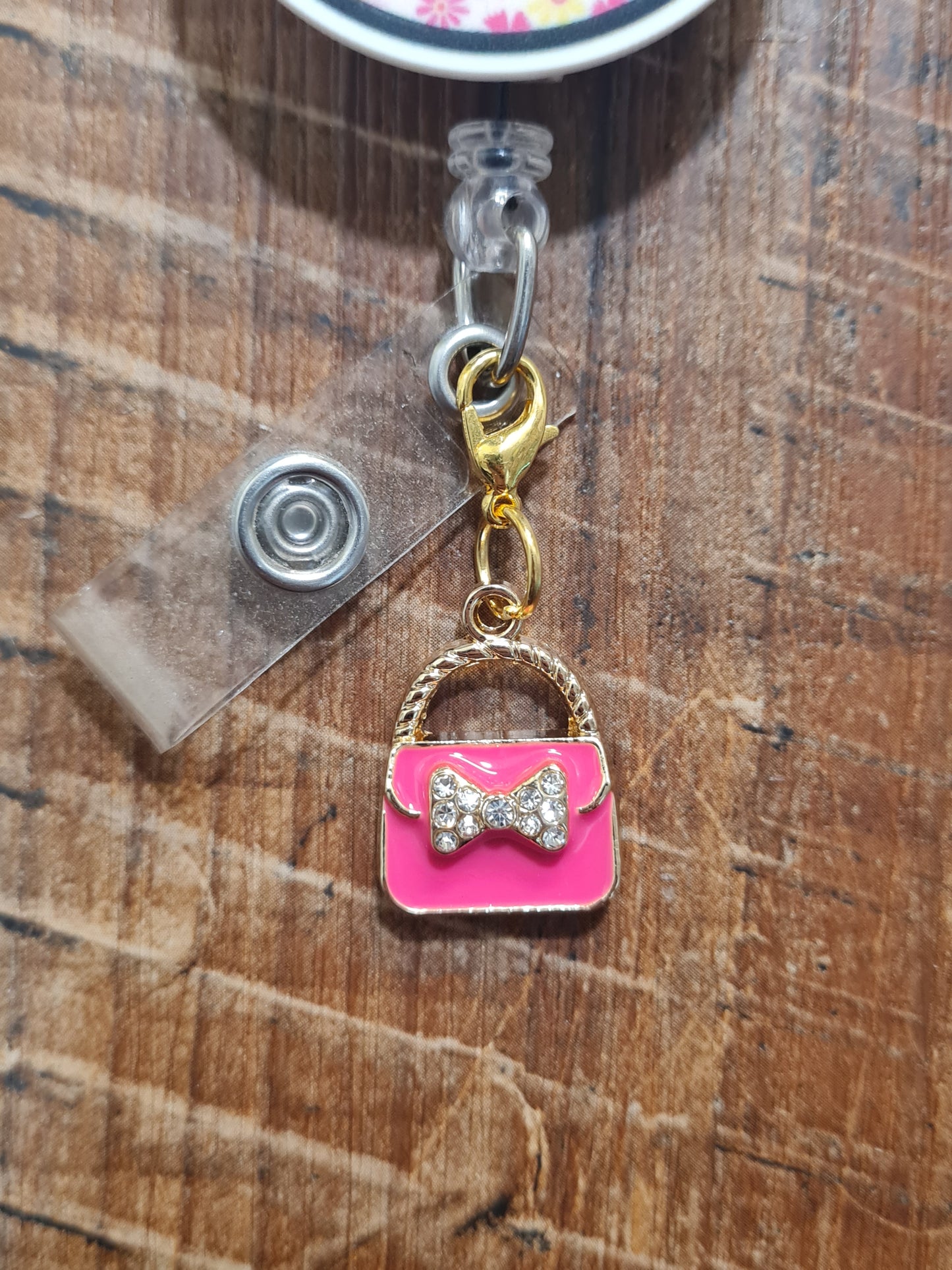 Purse ~ ID Badge Reel Charm ~ Custom Made Charms ~ Badge Buddy ~ Badge Accessories ~ Pocketbook ~ Handbag