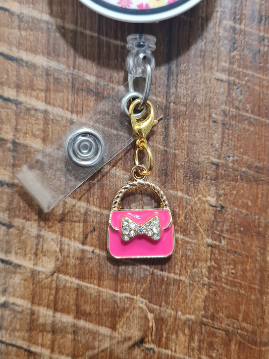Purse ~ ID Badge Reel Charm ~ Custom Made Charms ~ Badge Buddy ~ Badge Accessories ~ Pocketbook ~ Handbag