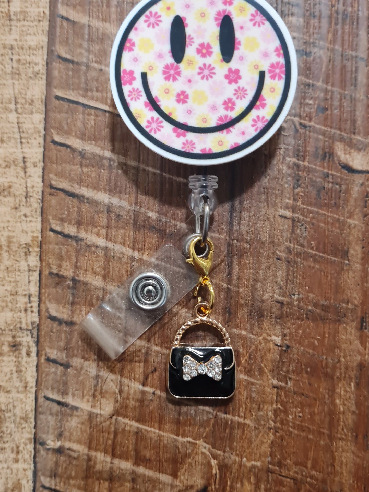 Purse ~ ID Badge Reel Charm ~ Custom Made Charms ~ Badge Buddy ~ Badge Accessories ~ Pocketbook ~ Handbag