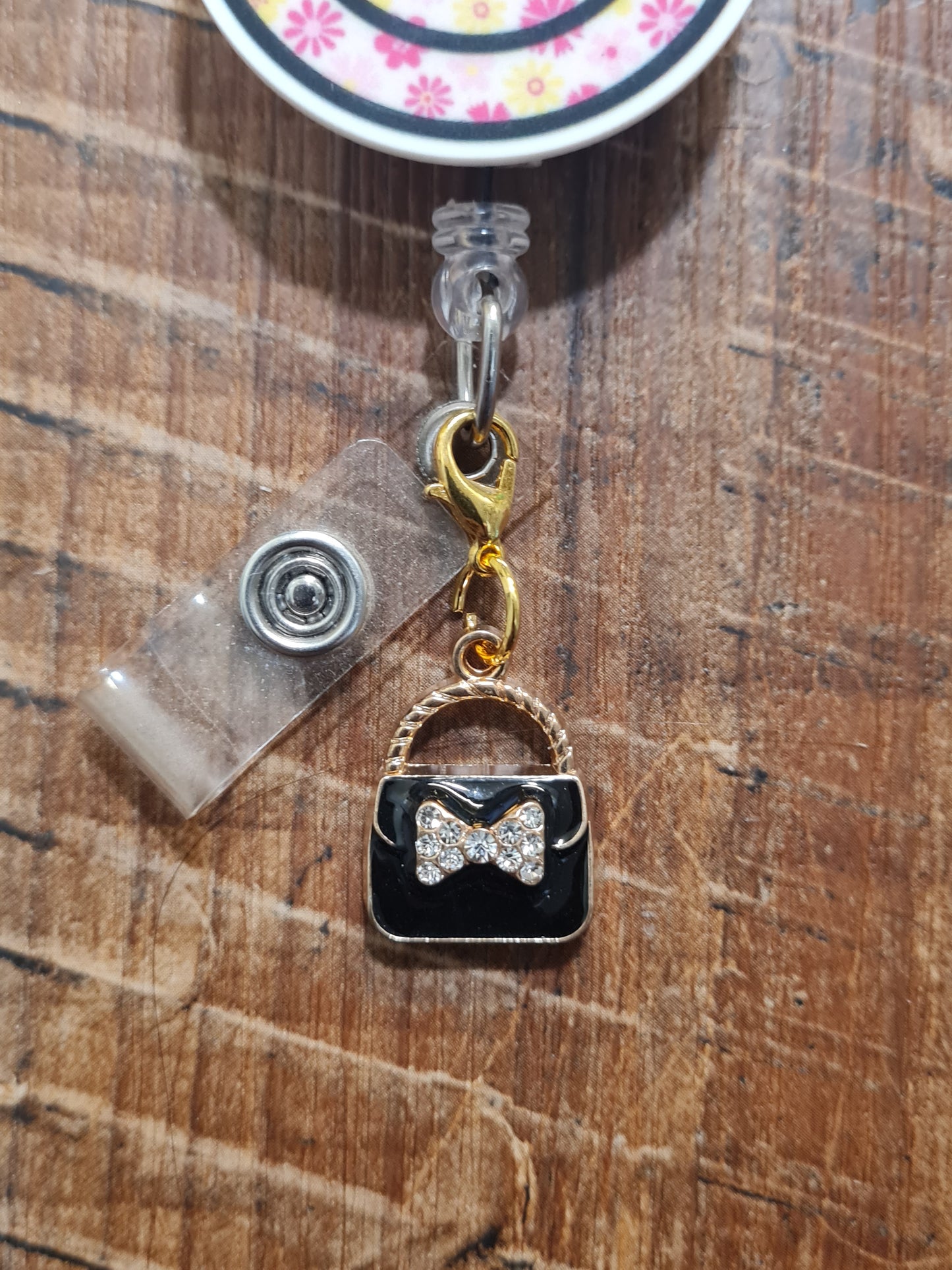 Purse ~ ID Badge Reel Charm ~ Custom Made Charms ~ Badge Buddy ~ Badge Accessories ~ Pocketbook ~ Handbag