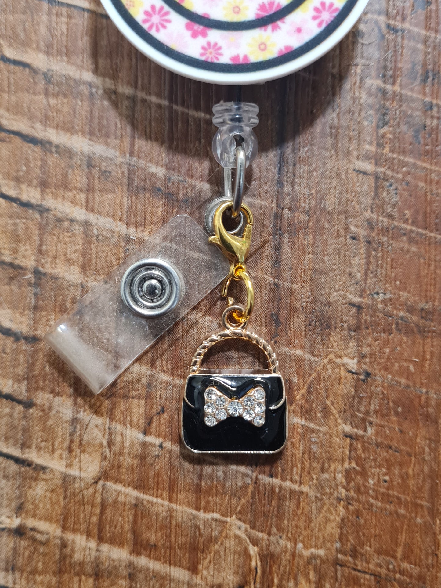 Purse ~ ID Badge Reel Charm ~ Custom Made Charms ~ Badge Buddy ~ Badge Accessories ~ Pocketbook ~ Handbag