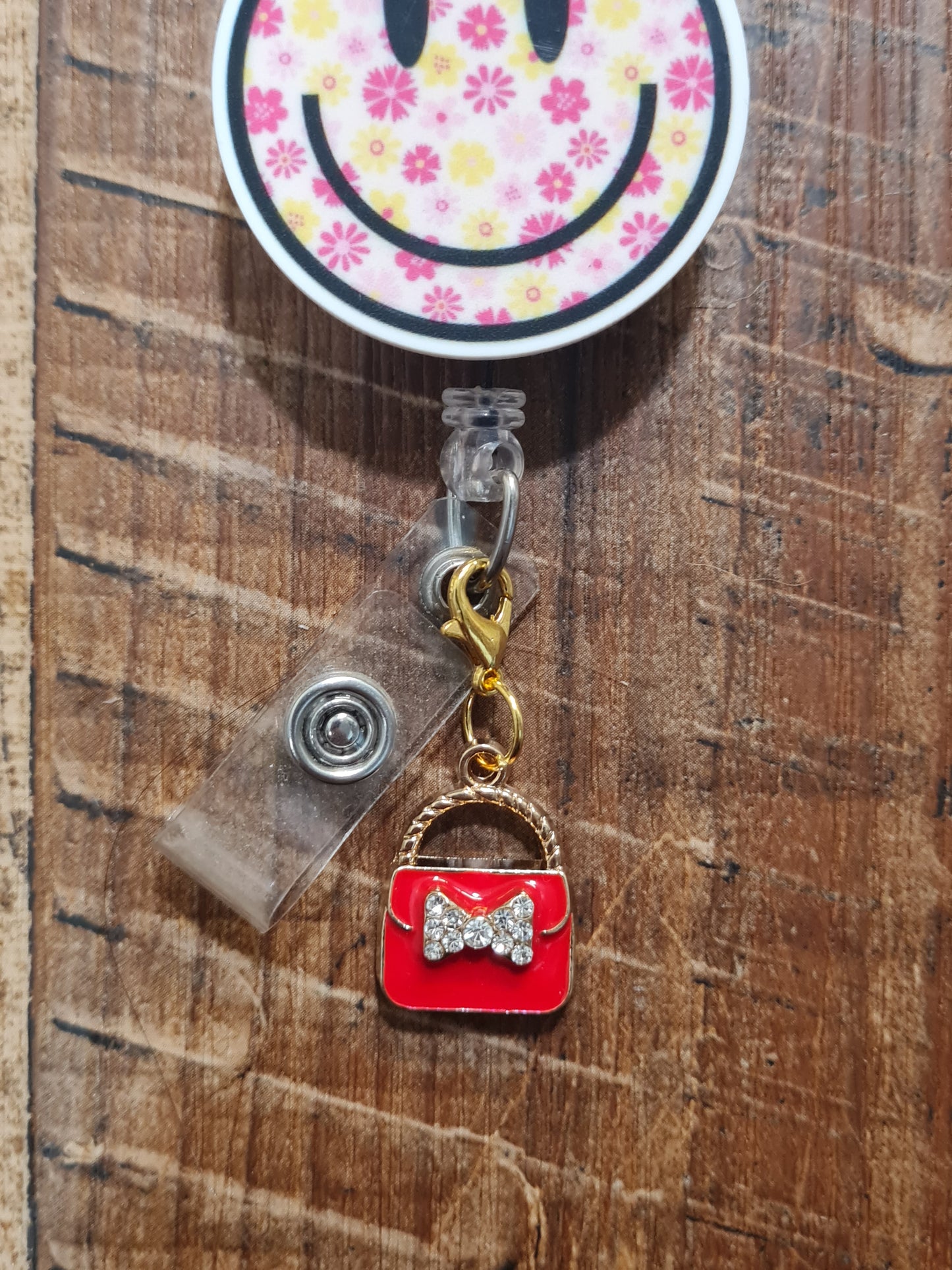 Purse ~ ID Badge Reel Charm ~ Custom Made Charms ~ Badge Buddy ~ Badge Accessories ~ Pocketbook ~ Handbag