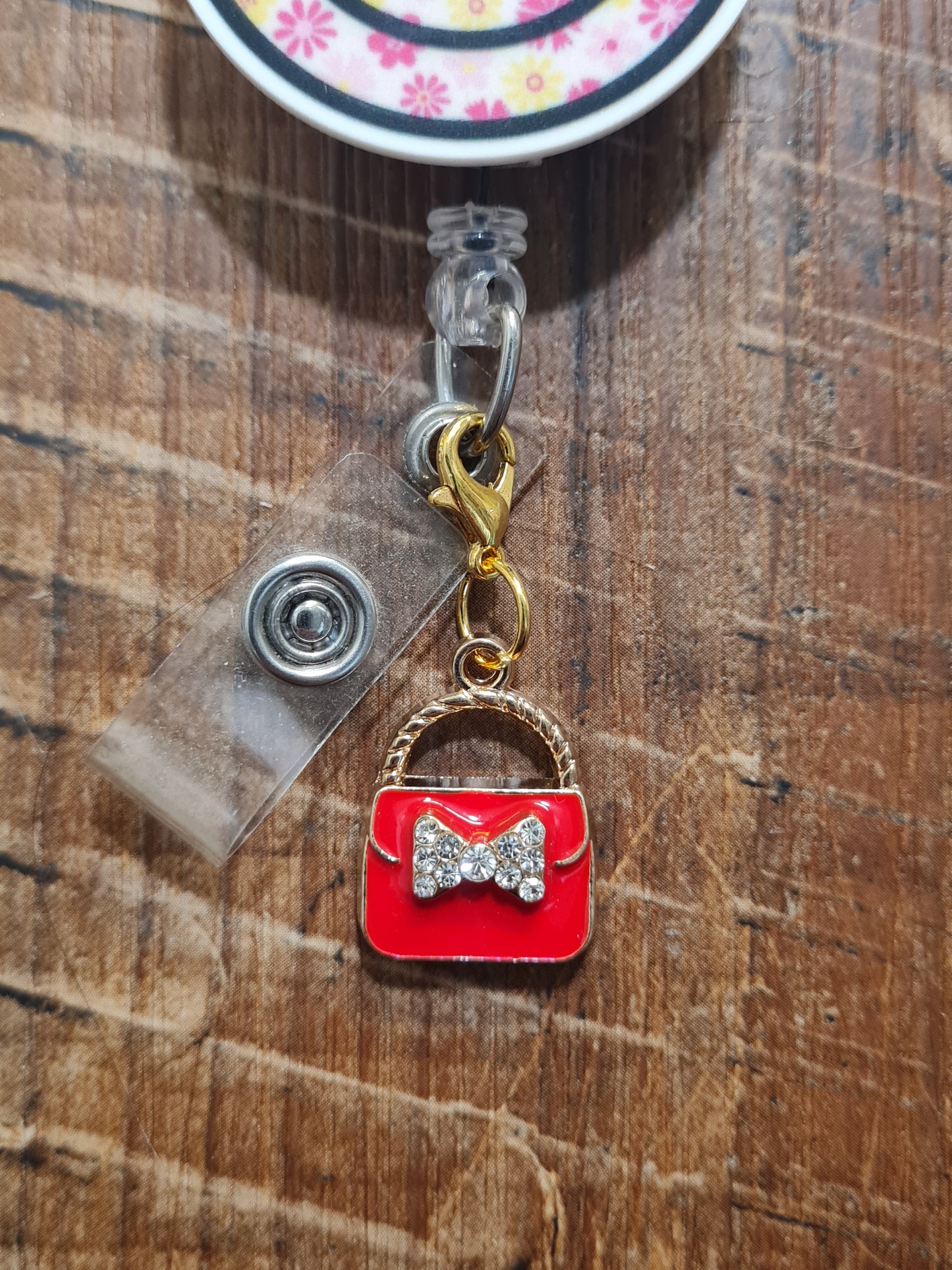 Purse ~ ID Badge Reel Charm ~ Custom Made Charms ~ Badge Buddy ~ Badge Accessories ~ Pocketbook ~ Handbag
