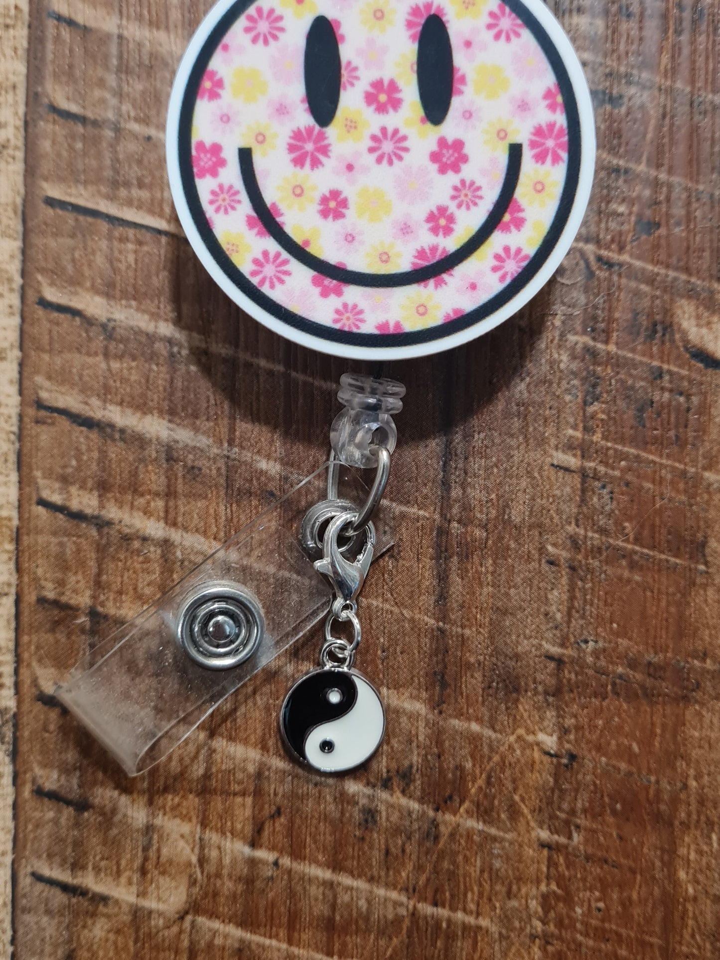 Yin Yang ~ ID Badge Reel Charm ~ Custom Made Charms ~ Badge Buddy ~ Badge Accessories ~ Badge Charm ~ Yin and Yang ~ Yin Yang ID Badge Reel Charm - Balance & Zen Lanyard Flair for Mental Health Nurses and Counselors