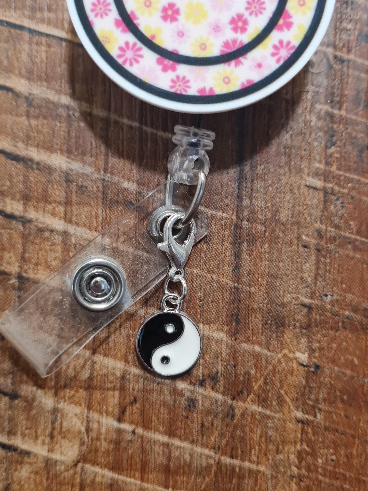 Yin Yang ~ ID Badge Reel Charm ~ Custom Made Charms ~ Badge Buddy ~ Badge Accessories ~ Badge Charm ~ Yin and Yang ~ Yin Yang ID Badge Reel Charm - Balance & Zen Lanyard Flair for Mental Health Nurses and Counselors