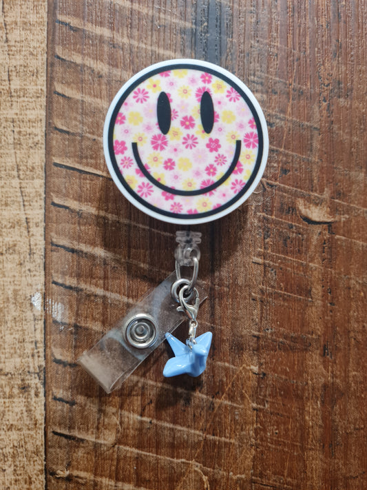 Paper Crane Badge Charm ~ ID Badge Reel Charm ~ Custom Made Charms ~ Badge Buddy ~ Badge Accessories~ Origami Badge Charm ~ Origami ~ Origami Paper Crane ID Badge Reel Charm - Japanese Peace Symbol Lanyard Flair for Nurses and Social Workers