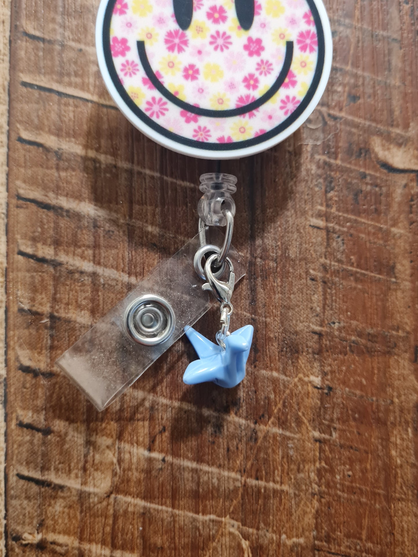 Paper Crane Badge Charm ~ ID Badge Reel Charm ~ Custom Made Charms ~ Badge Buddy ~ Badge Accessories~ Origami Badge Charm ~ Origami ~ Origami Paper Crane ID Badge Reel Charm - Japanese Peace Symbol Lanyard Flair for Nurses and Social Workers