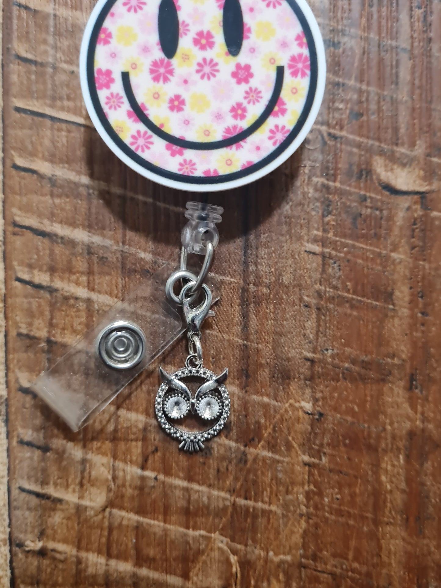 Owl ~ ID Badge Reel Charm ~ Custom Made Charms ~ Badge Buddy ~ Badge Accessories ~ Cute Owl ~ Work Badge Charm ~ Wise Owl ID Badge Reel Charm - Night Owl Lanyard Flair for Nurses, Teachers, and Librarians