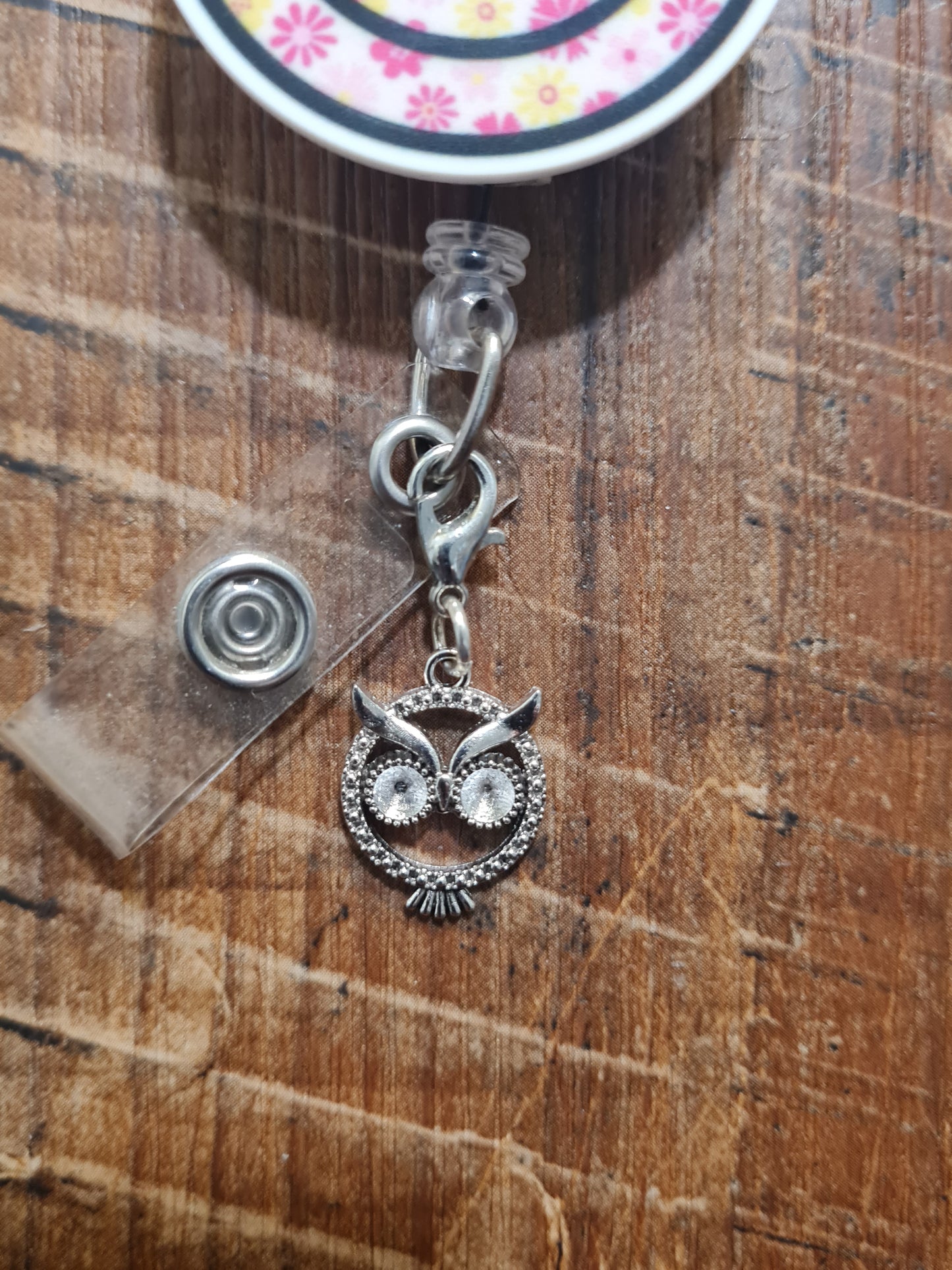 Owl ~ ID Badge Reel Charm ~ Custom Made Charms ~ Badge Buddy ~ Badge Accessories ~ Cute Owl ~ Work Badge Charm ~ Wise Owl ID Badge Reel Charm - Night Owl Lanyard Flair for Nurses, Teachers, and Librarians