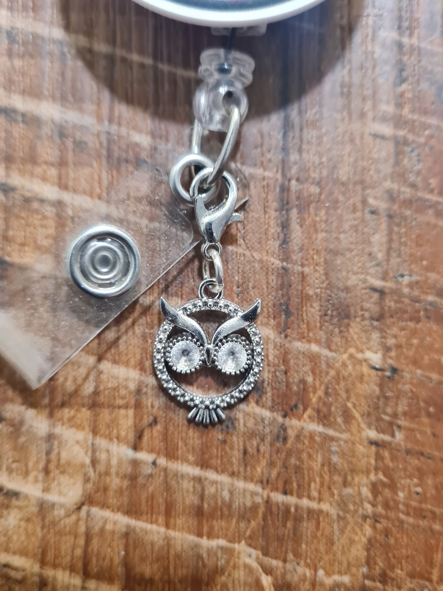 Owl ~ ID Badge Reel Charm ~ Custom Made Charms ~ Badge Buddy ~ Badge Accessories ~ Cute Owl ~ Work Badge Charm ~ Wise Owl ID Badge Reel Charm - Night Owl Lanyard Flair for Nurses, Teachers, and Librarians