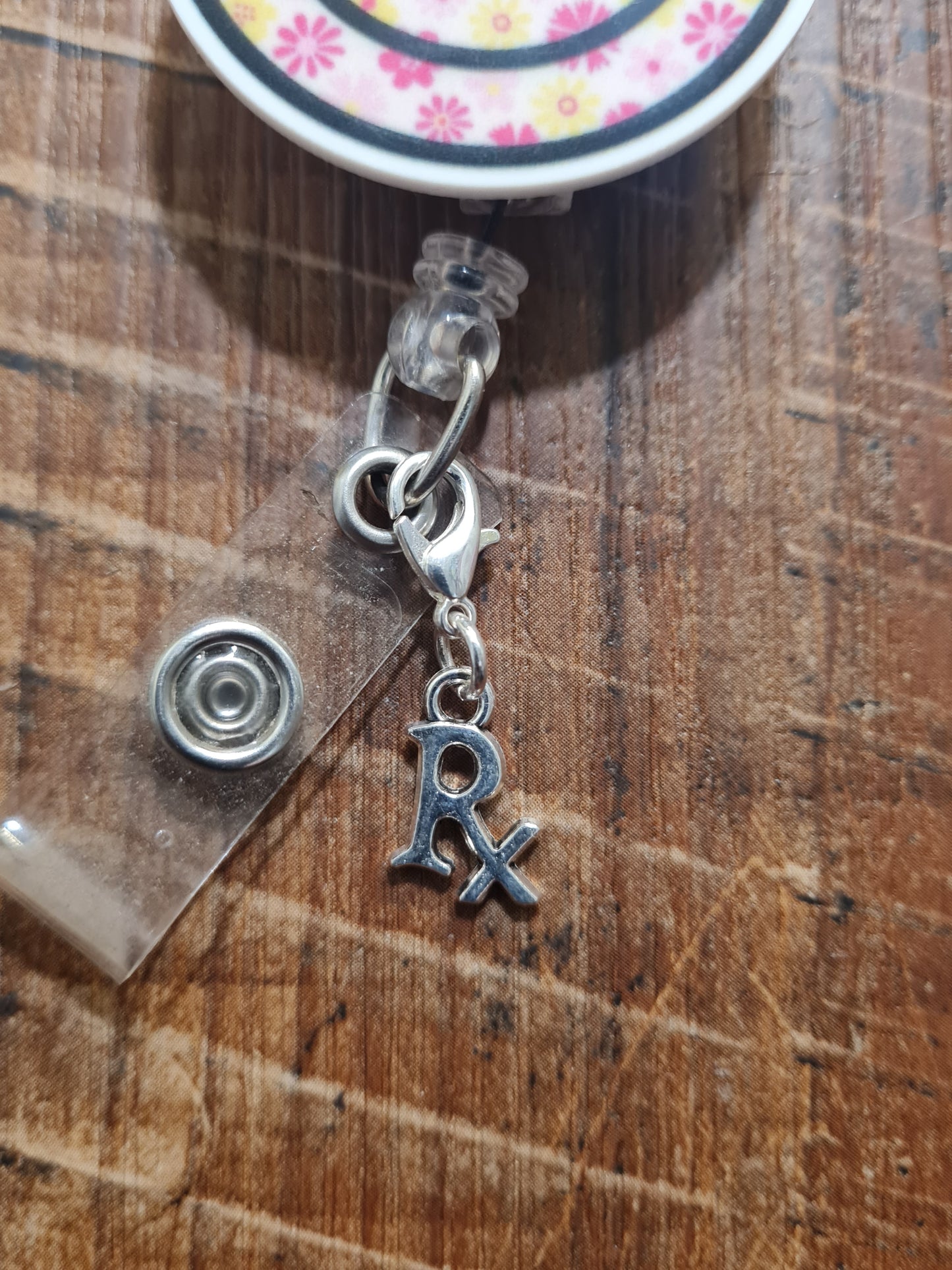 Pharmacy Themed ~ ID Badge Reel Charm ~ Badge Buddy ~ Badge Accessories ~ Badge Charm ~ Stethoscope Charm ~ Nurse Charm ~ RX ~ Pharmacy Tech ~ RX Prescription ID Badge Reel Charm - Pharmacy Professional Lanyard Flair for Pharmacists and Pharmacy Techs