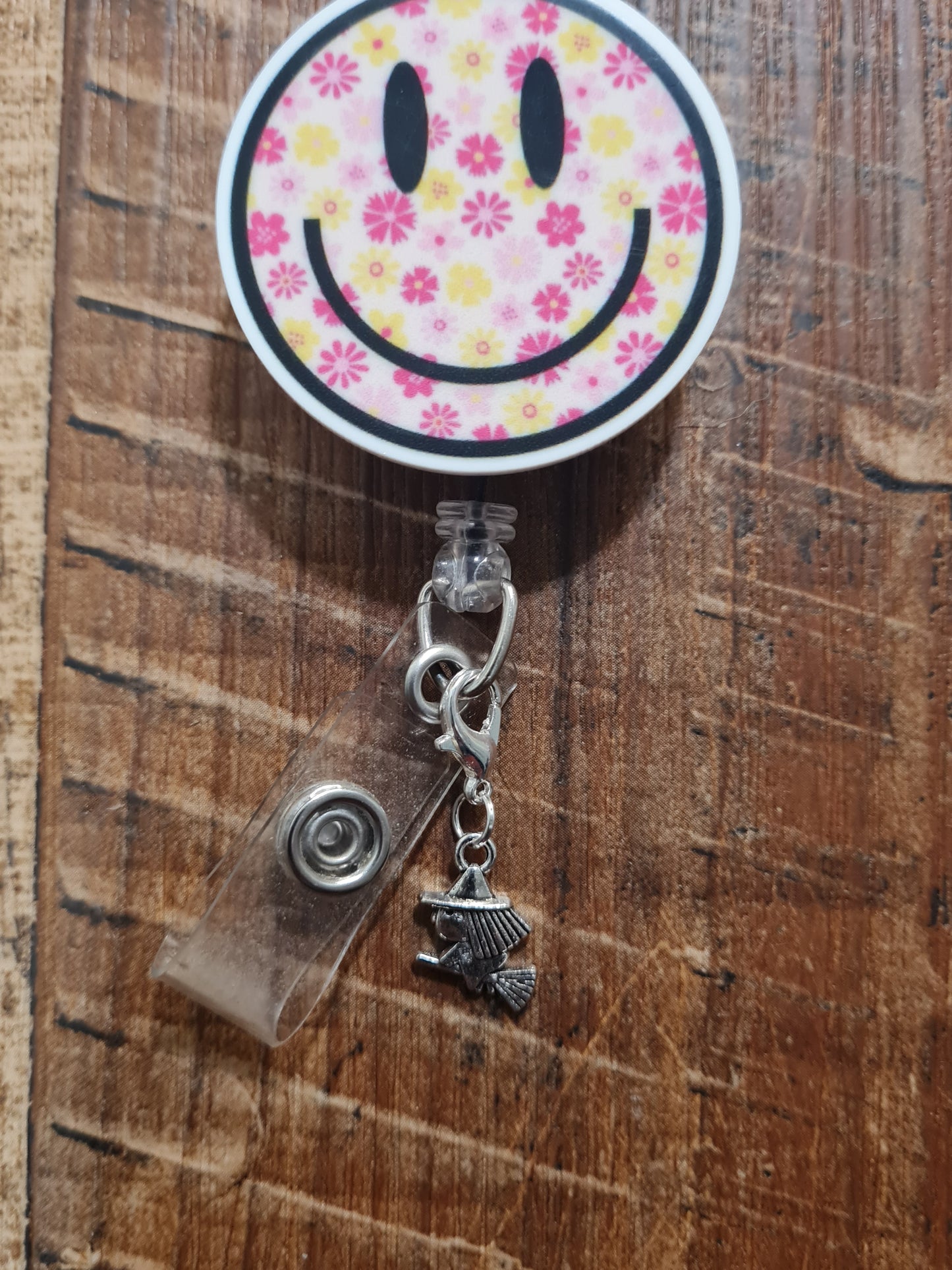 Witch ~ ID Badge Reel Charm ~ Custom Made Charms ~ Badge Buddy ~ Badge Accessories ~ Trick or Treat ~ Halloween ~ ID Badge Charm ~ Witch ID Badge Reel Charm - Spooky Gothic Lanyard Flair for Halloween Nurses, Teachers, and Doctors